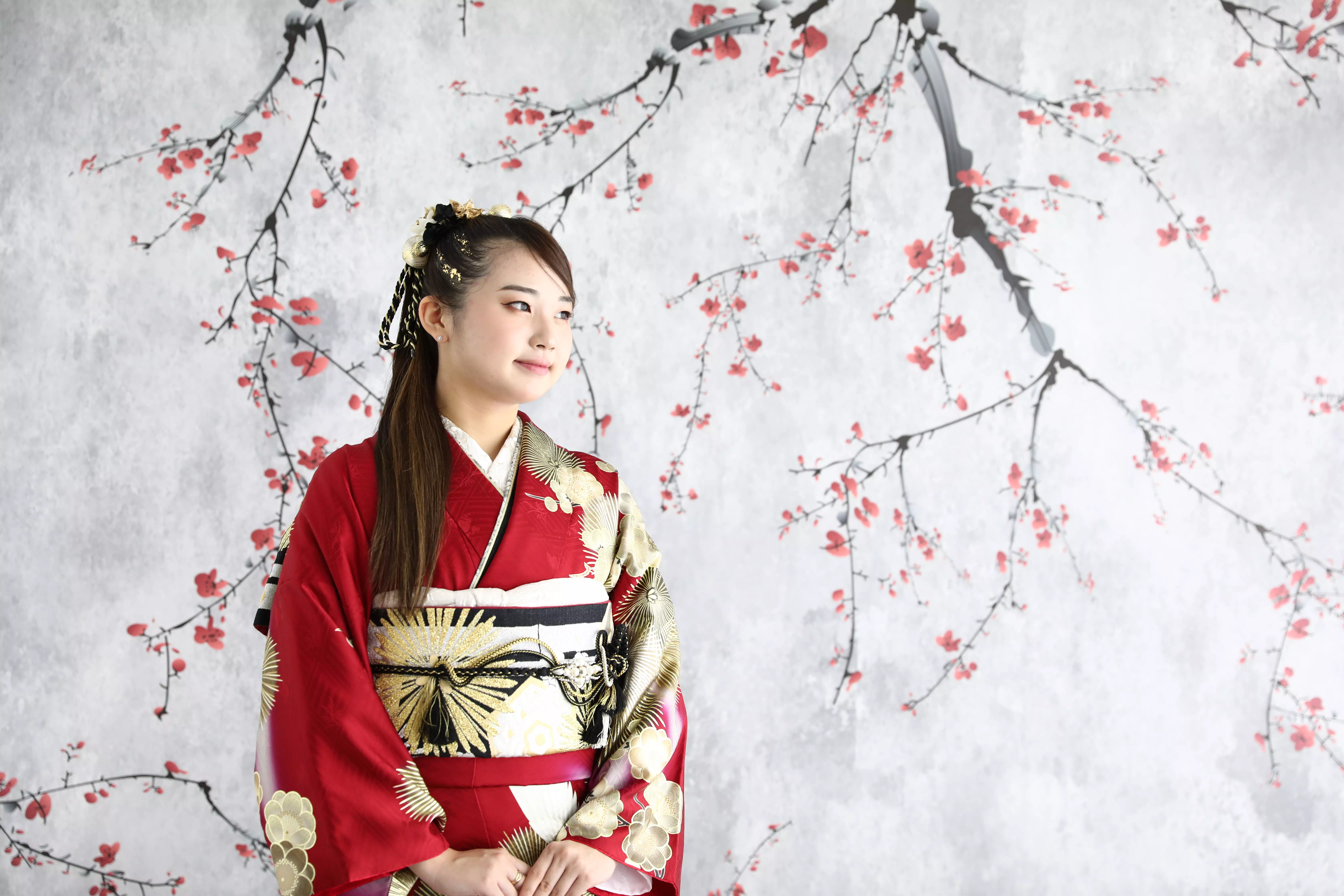 TAKAZEN神戸店　前撮り　イマドキ　カワイイ　振袖　レンタル　袴　神戸　スタジオ　新しい　盛れる　