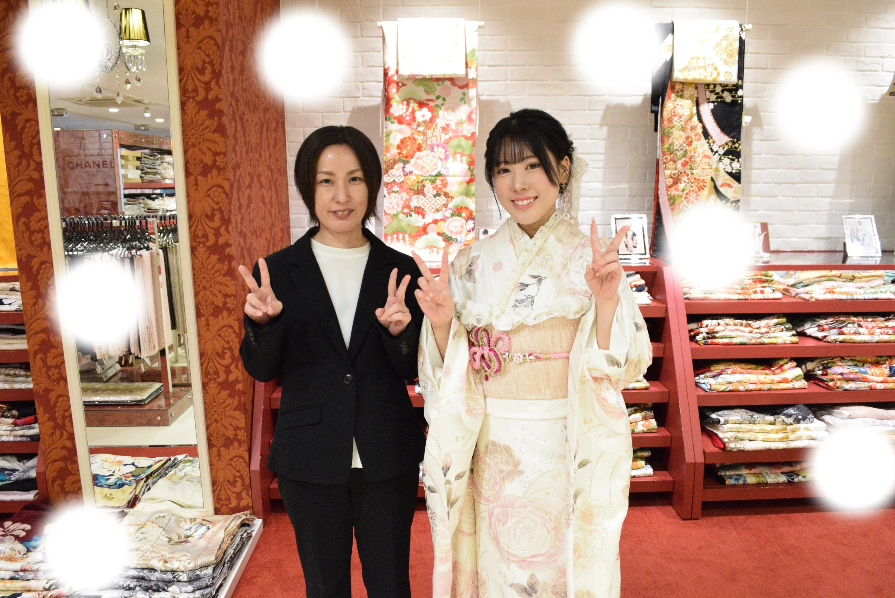 成人式　前撮り　梅田　ピンク　ヘップバーン　シャネルカラー　キラキラ　かわいい