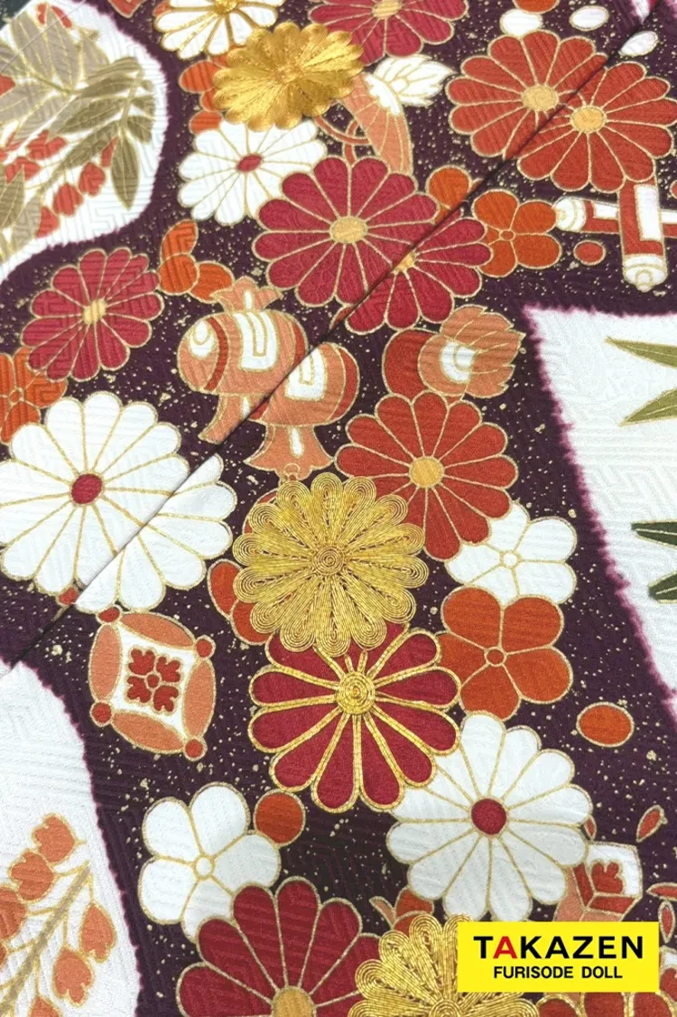 TAKAZENのレンタル振袖 プレミアム古典 青柳/最高級金駒繍絞り手描友禅 白/赤 菊柄 高級振袖 綺麗 はんなり 豪華 村上なずな【通販可】26045