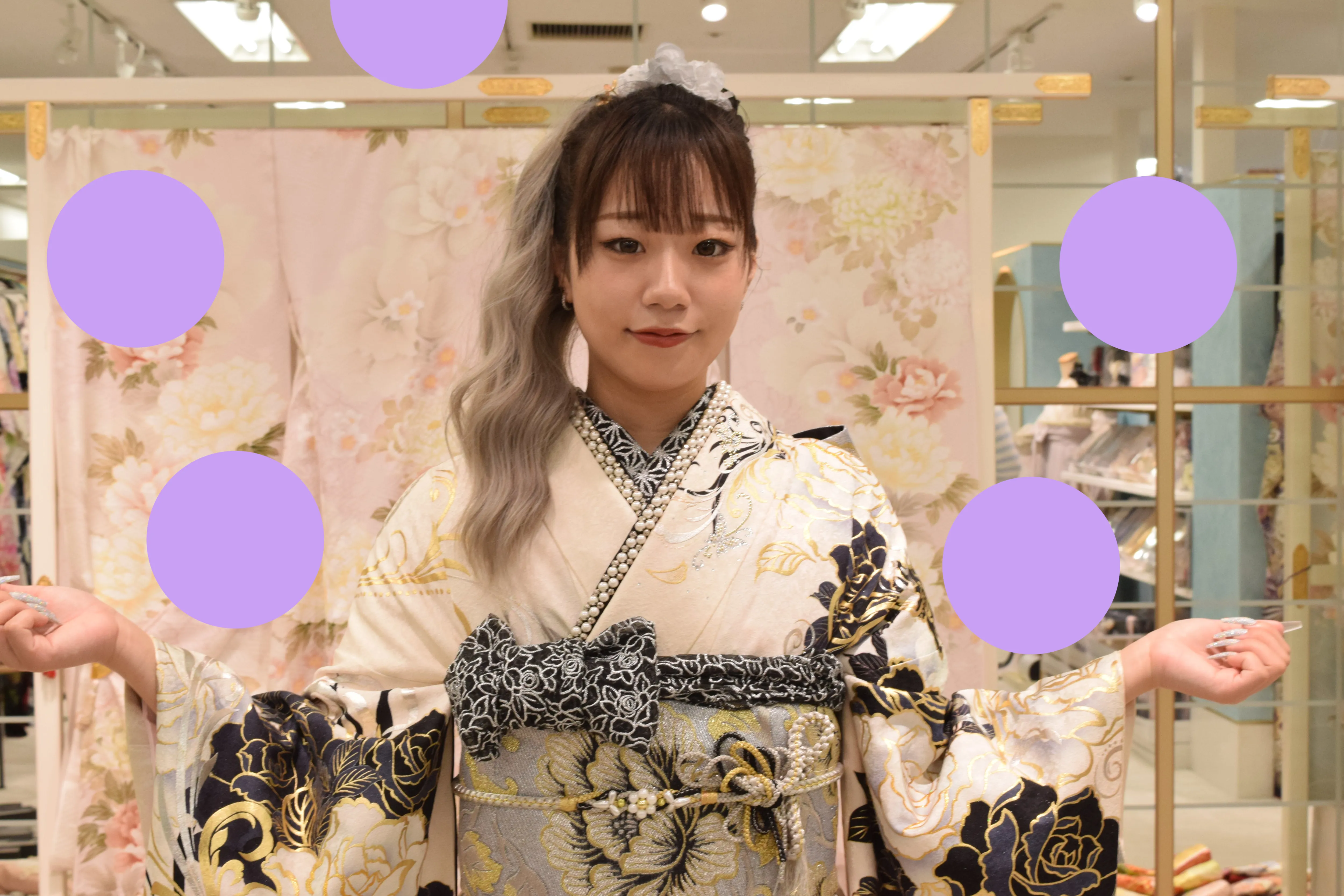 前撮り　振袖　撮影会　モード可愛いキラキラ