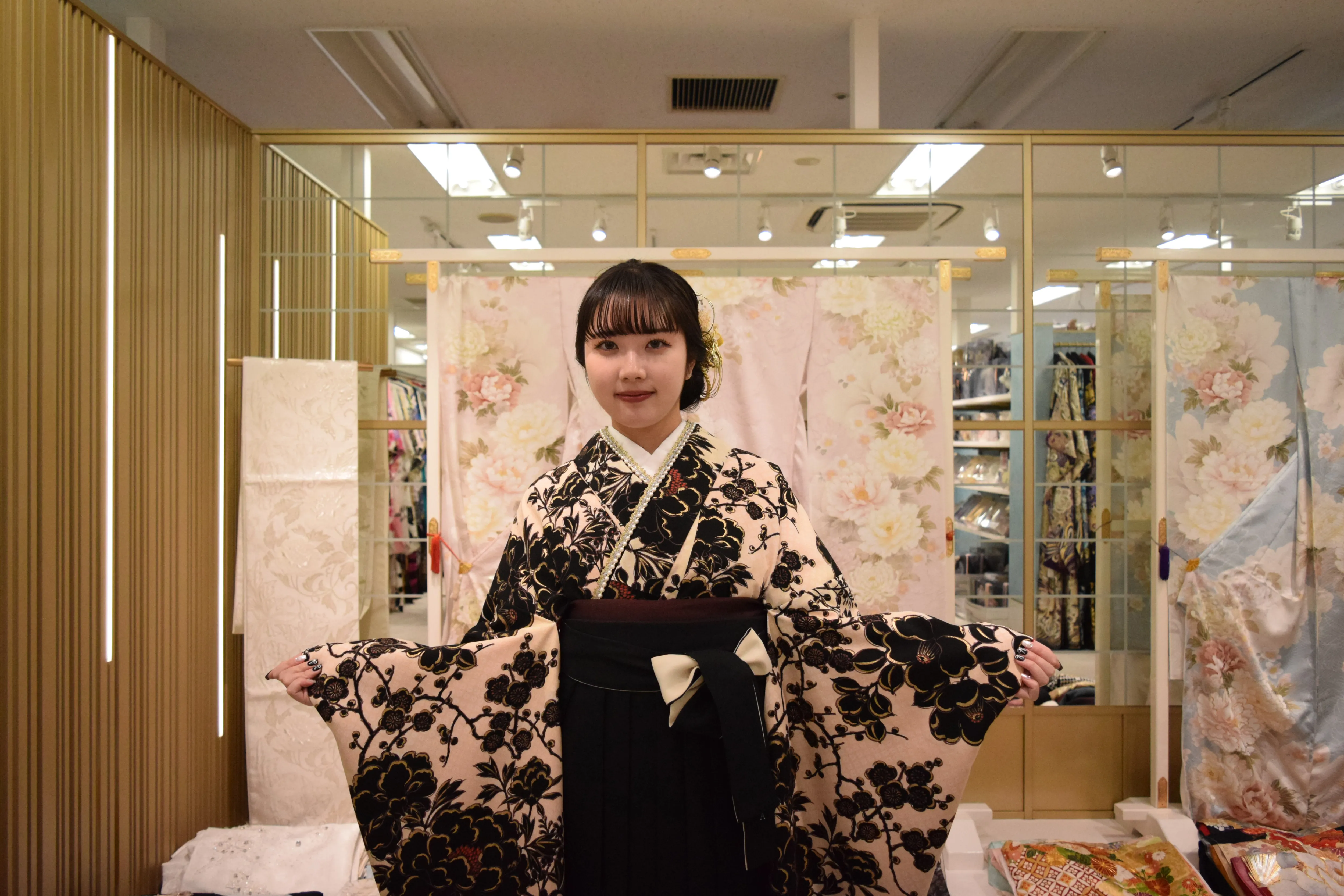 前撮り撮影会　袴　卒業式　なんば　心斎橋　天王寺　　くすみカラー　水色　　レトロ　レトロ袴