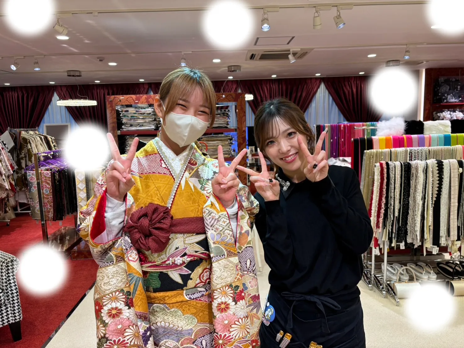 成人式　からし色　梅田