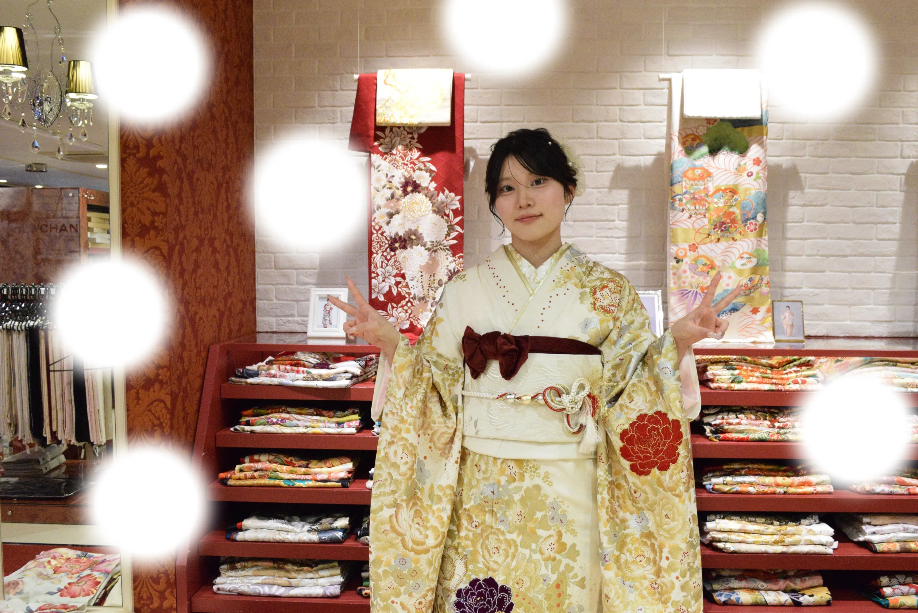 成人式　前撮り　梅田　レンタル　モード系　バラ　可愛い　綺麗
