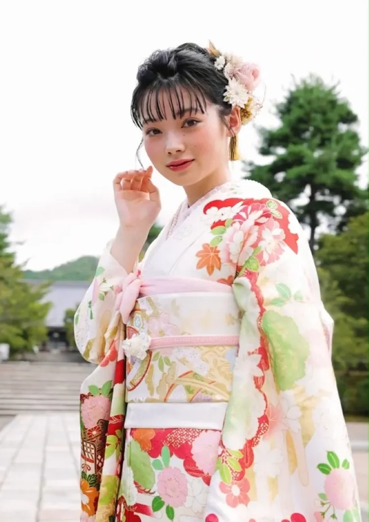 406 オリーブグリーン　シンプル　刺繡花　正絹振袖6点フルセット成人卒式謝恩会 2025-26年 高島屋振袖コレクション 03 Collection 高島屋
