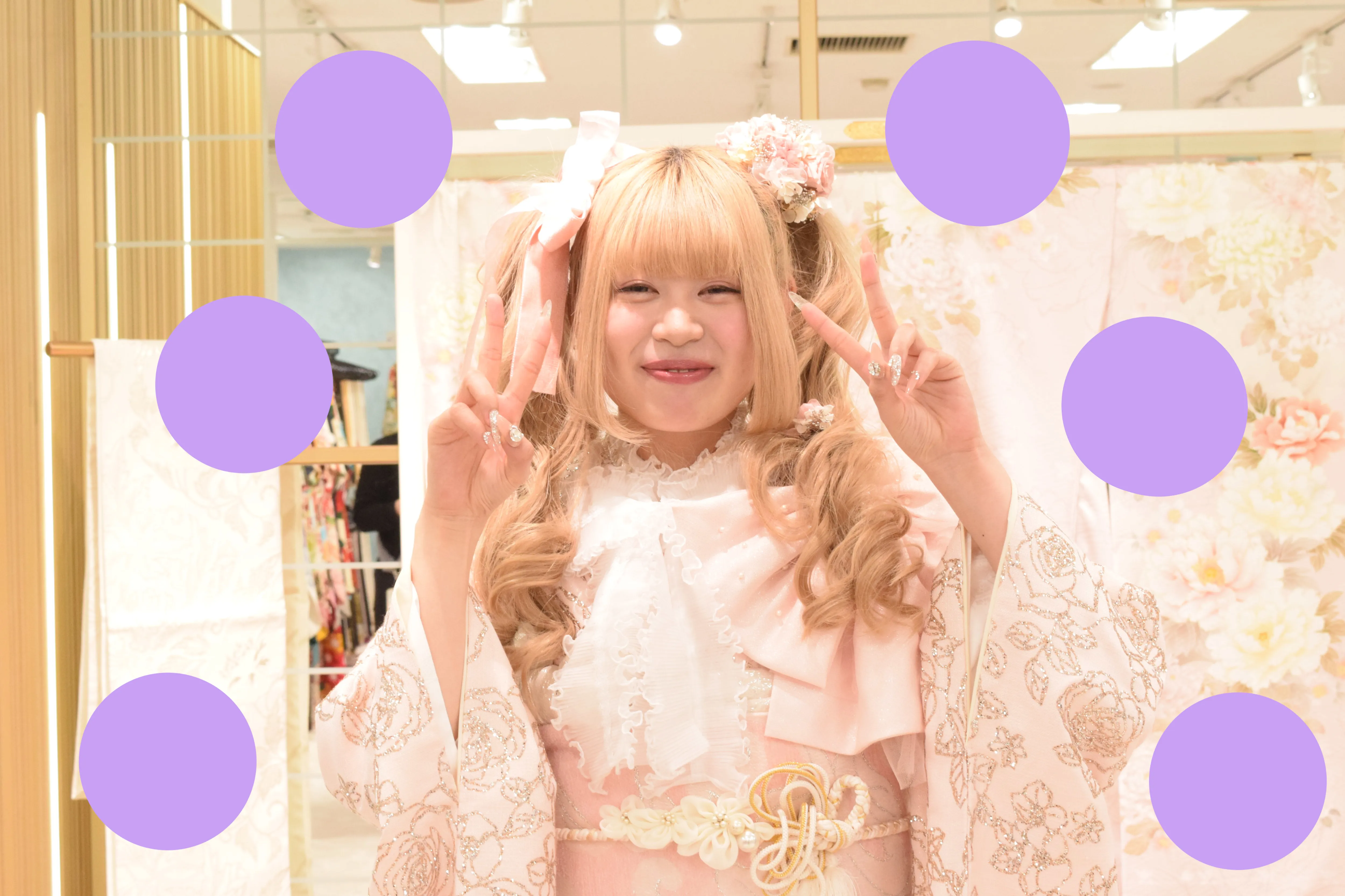 前撮り　振袖　撮影会　ヘップバーン振袖可愛い