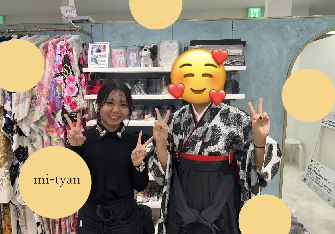 AKAZEN心斎橋店　袴前撮り　袴撮影　大阪　心斎橋　天王寺　中央区　卒業式　袴レンタル