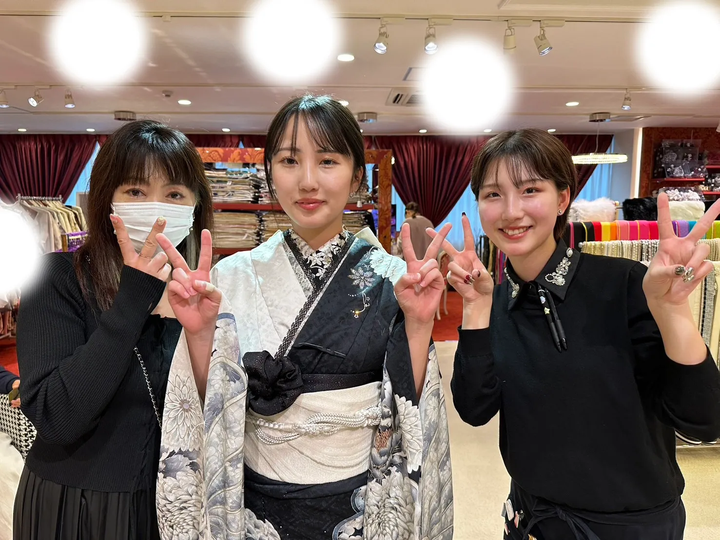 成人式　振袖　梅田　レンタル　黒　可愛い　イマドキ