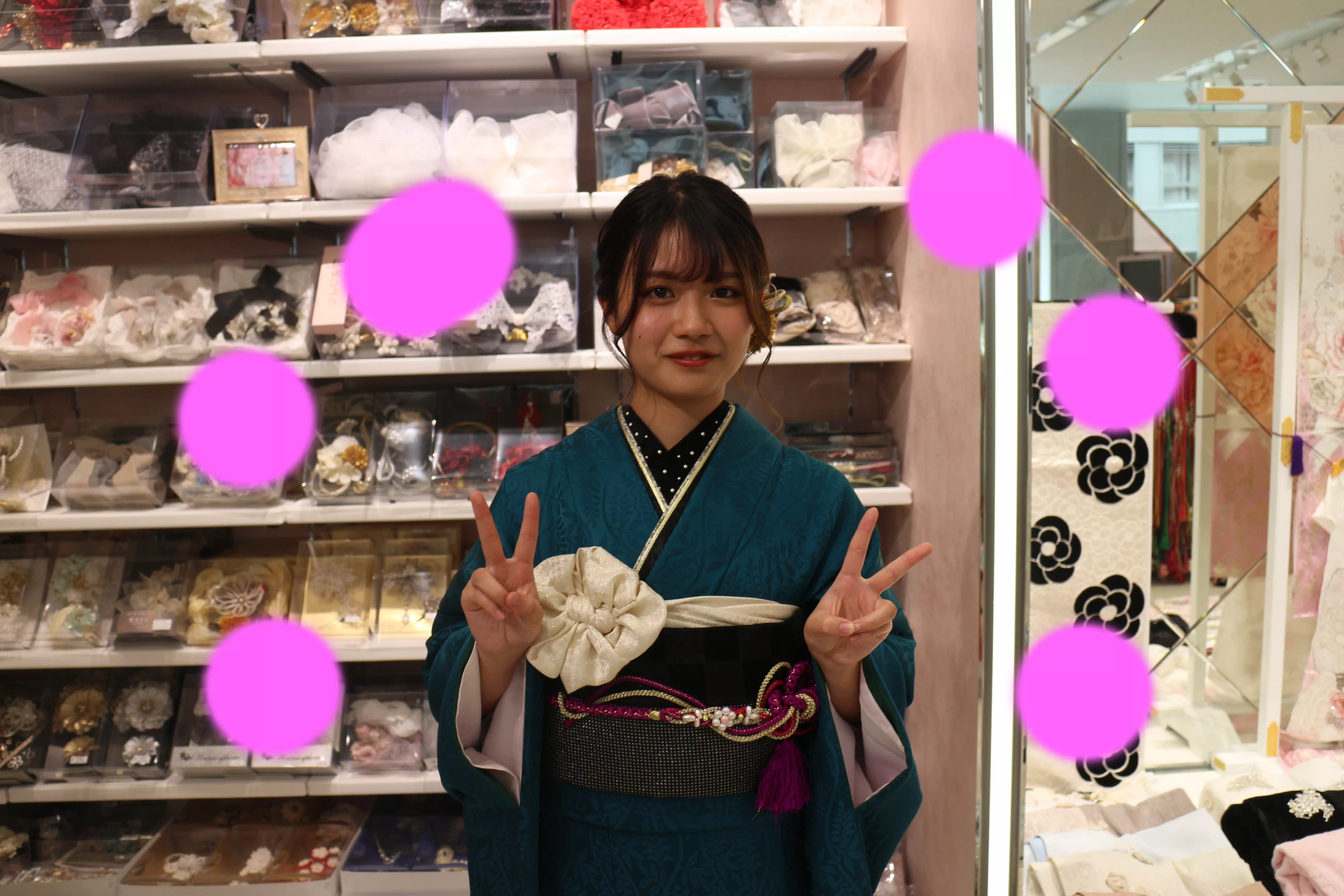 TAKAZEN神戸店　前撮り撮影会　イマドキ　カワイイ　コディネート　振袖　レンタル　袴　