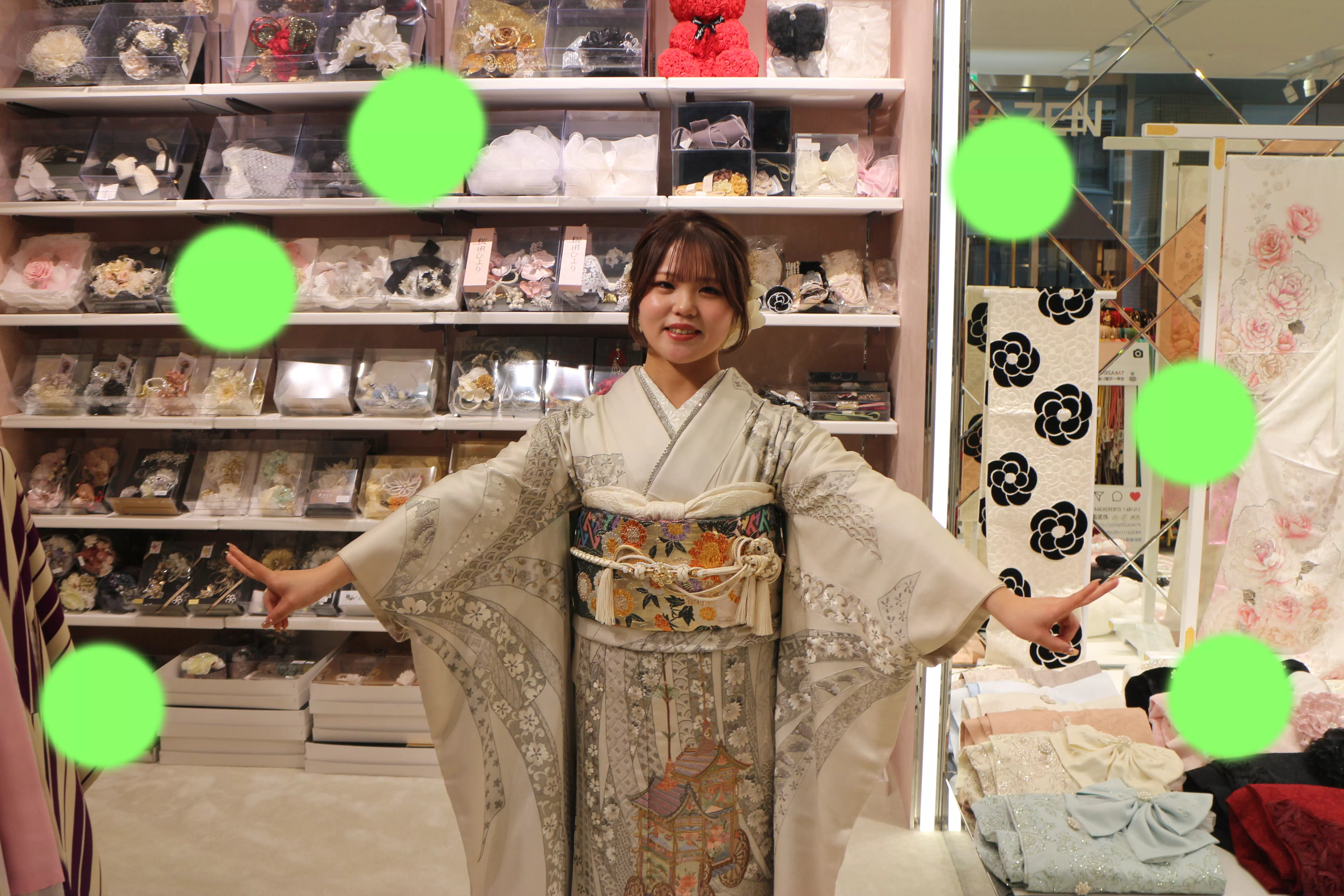 TAKAZEN神戸店　前撮り撮影会　イマドキ　カワイイ　コディネート　振袖　レンタル　袴　