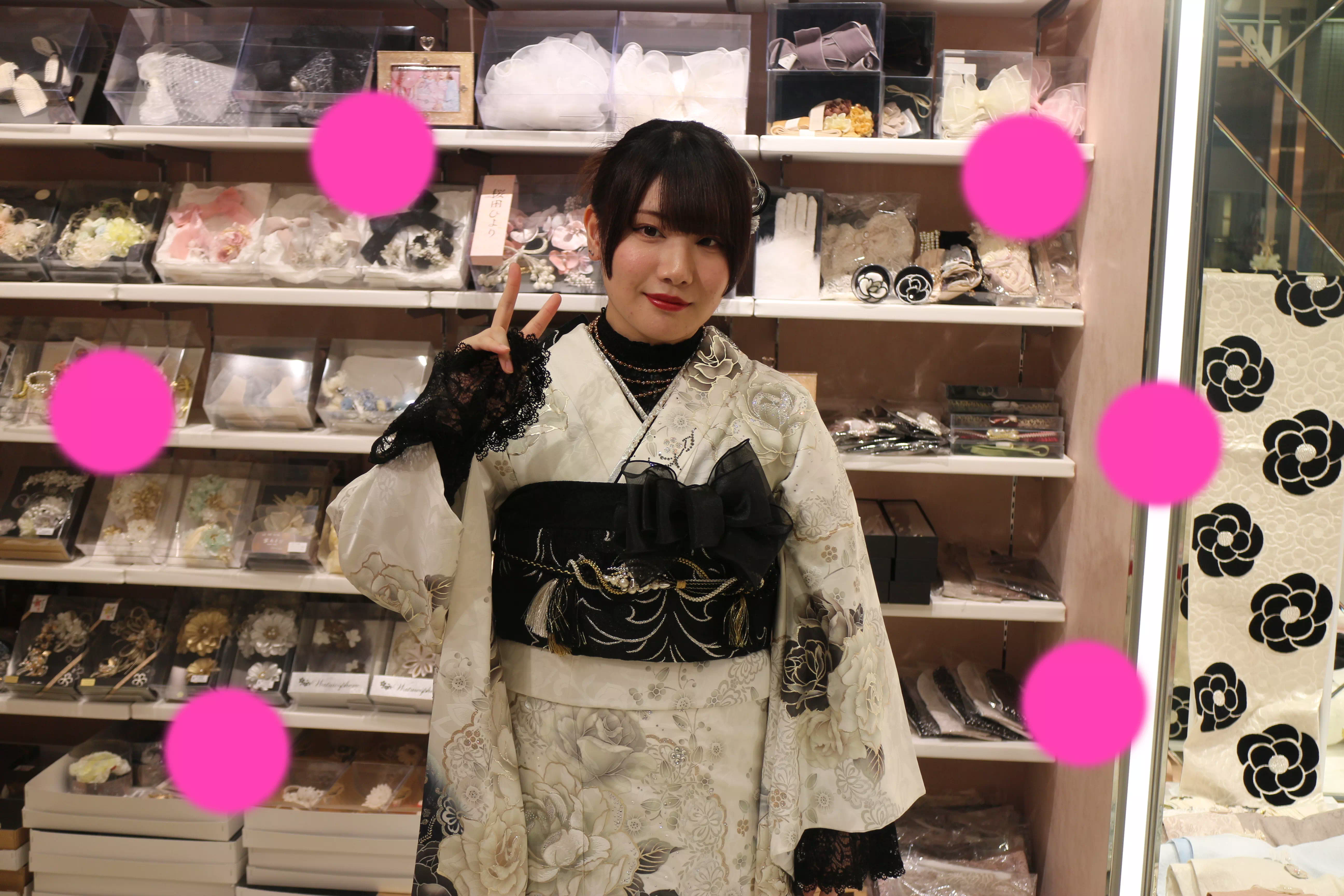 TAKAZEN神戸店　前撮り撮影会　イマドキ　カワイイ　コディネート　振袖　レンタル　袴　