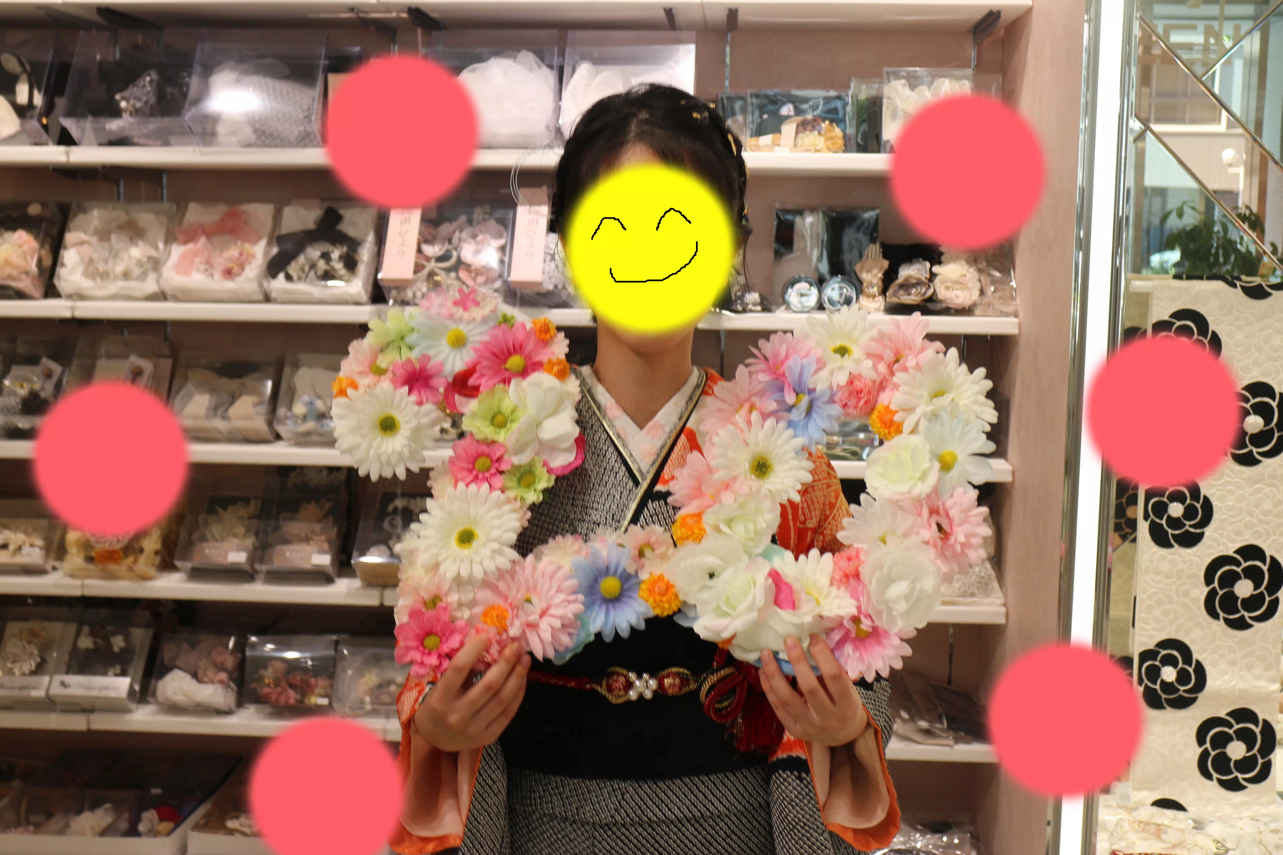 TAKAZEN神戸店　前撮り撮影会　イマドキ　カワイイ　コディネート　振袖　レンタル　袴　