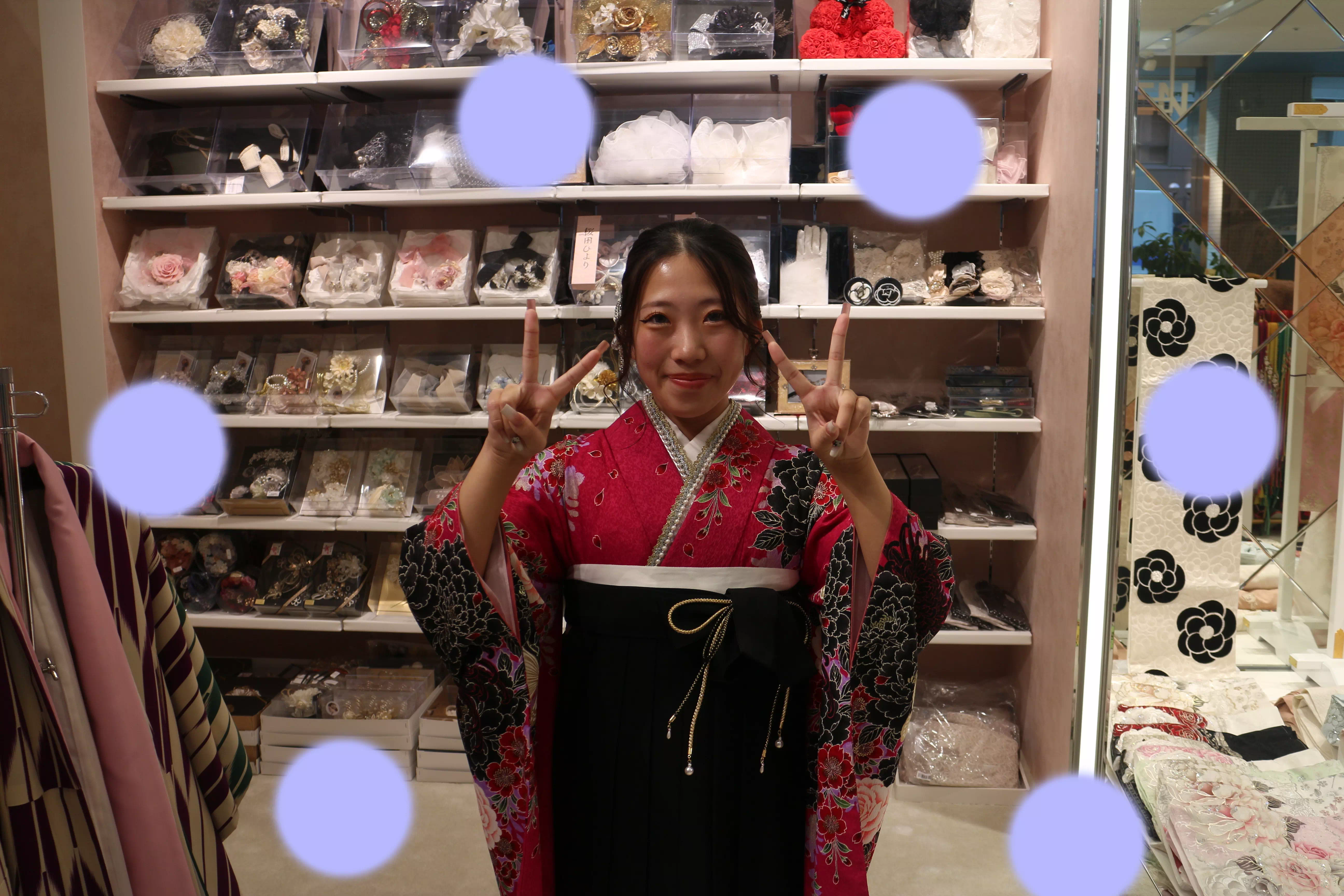 TAKAZEN神戸店　前撮り撮影会　イマドキ　カワイイ　コディネート　振袖　レンタル　袴　