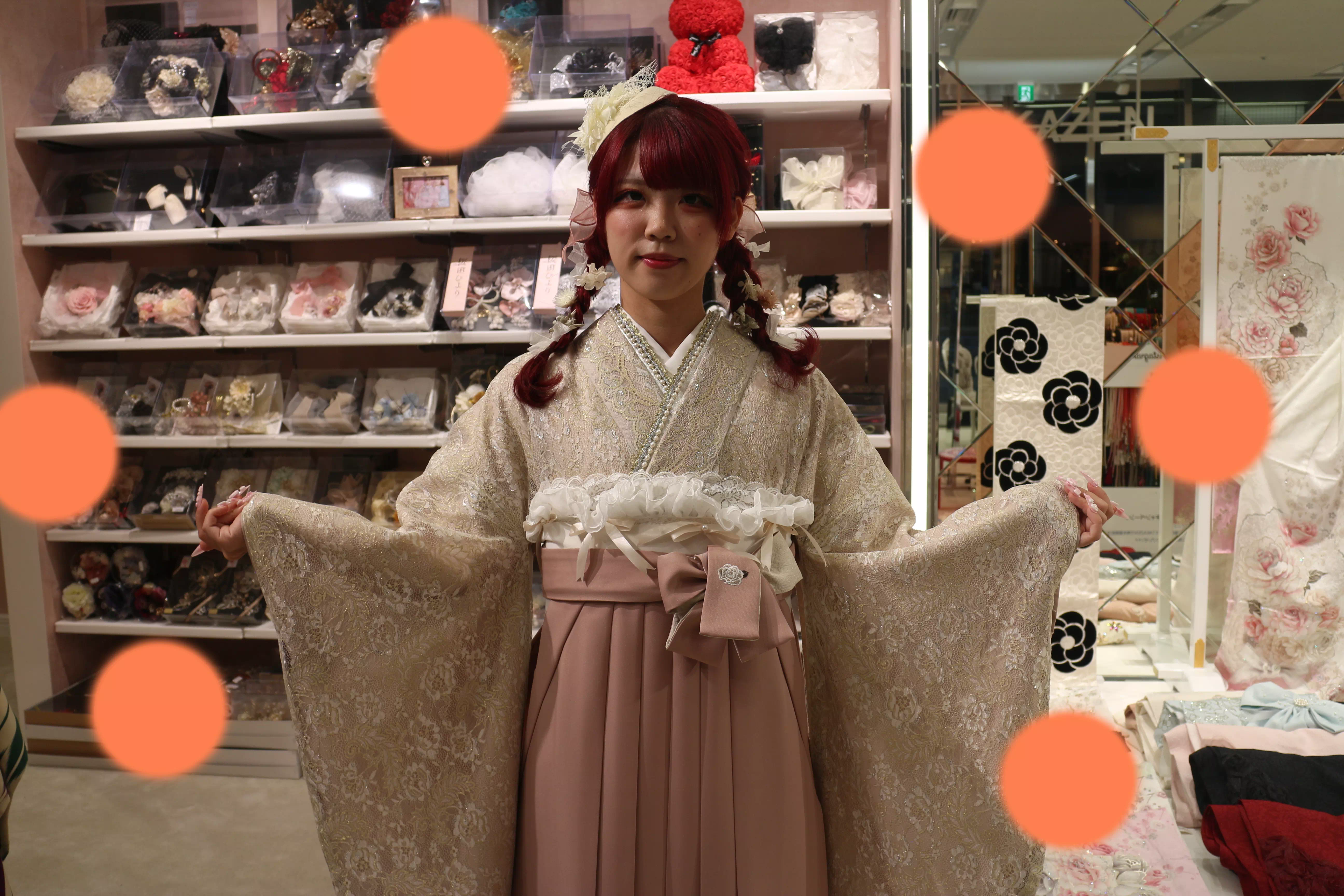 TAKAZEN神戸店　前撮り撮影会　イマドキ　カワイイ　コディネート　振袖　レンタル　袴　