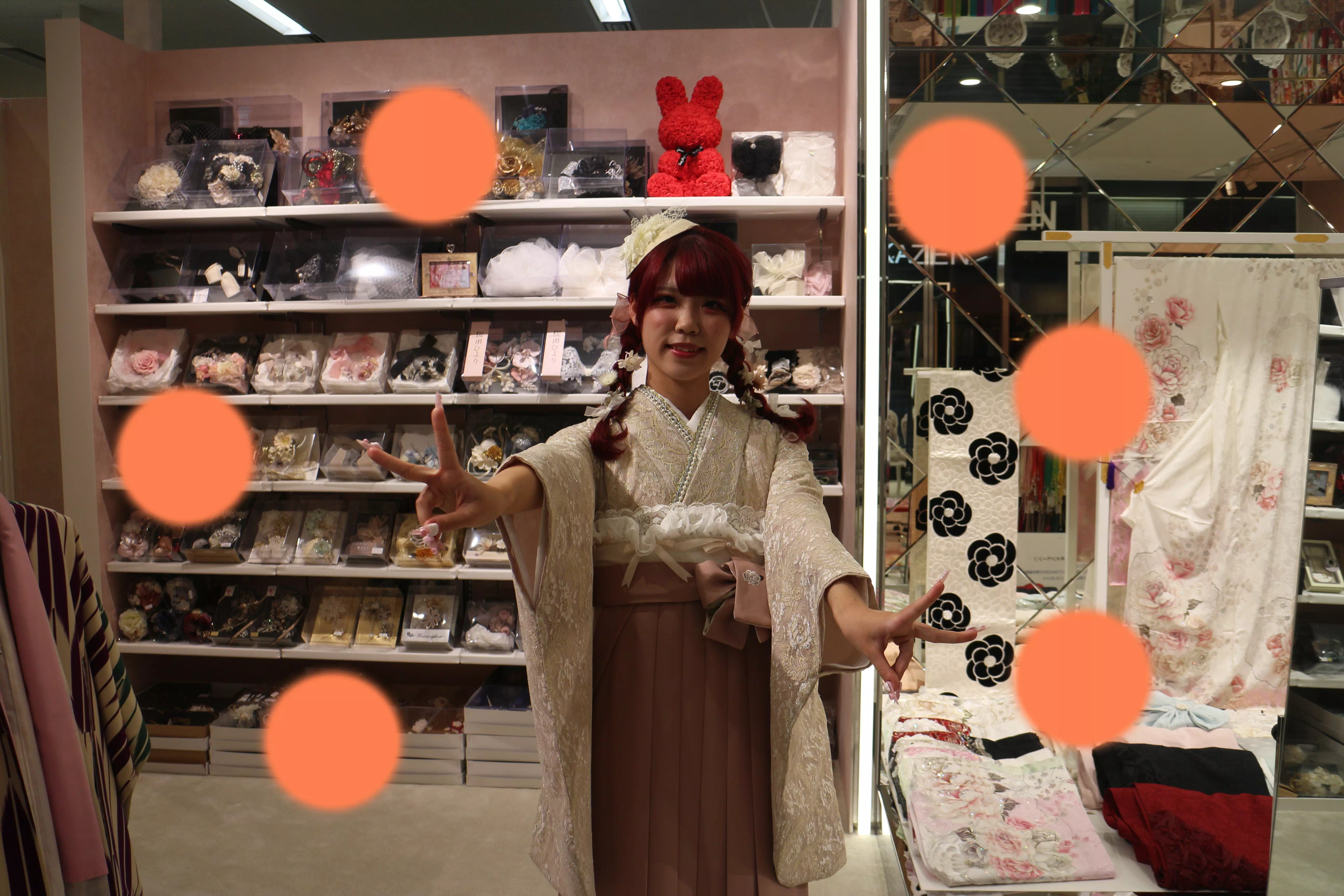 TAKAZEN神戸店　前撮り撮影会　イマドキ　カワイイ　コディネート　振袖　レンタル　袴　