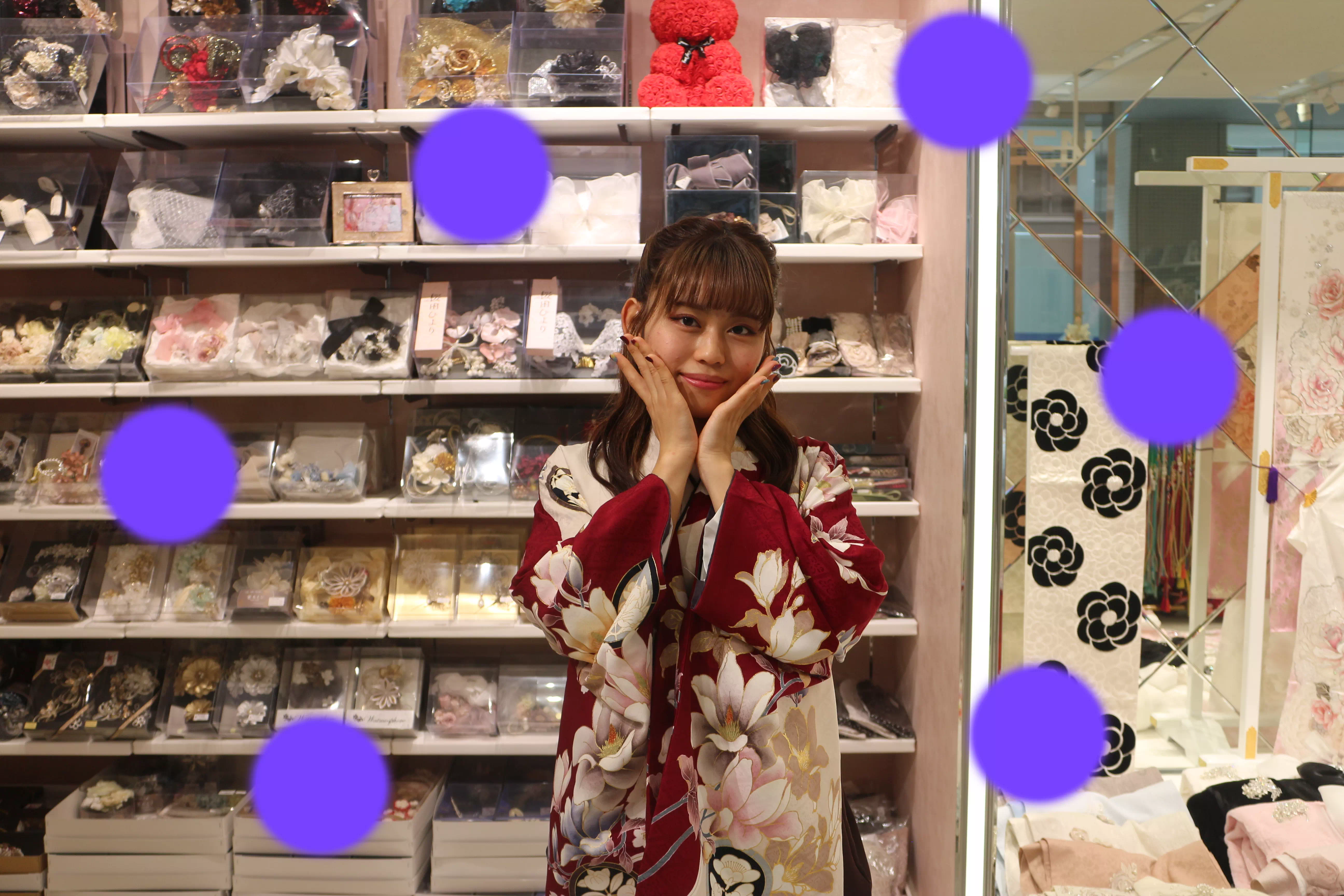 TAKAZEN神戸店　前撮り撮影会　イマドキ　カワイイ　コディネート　振袖　レンタル　袴　