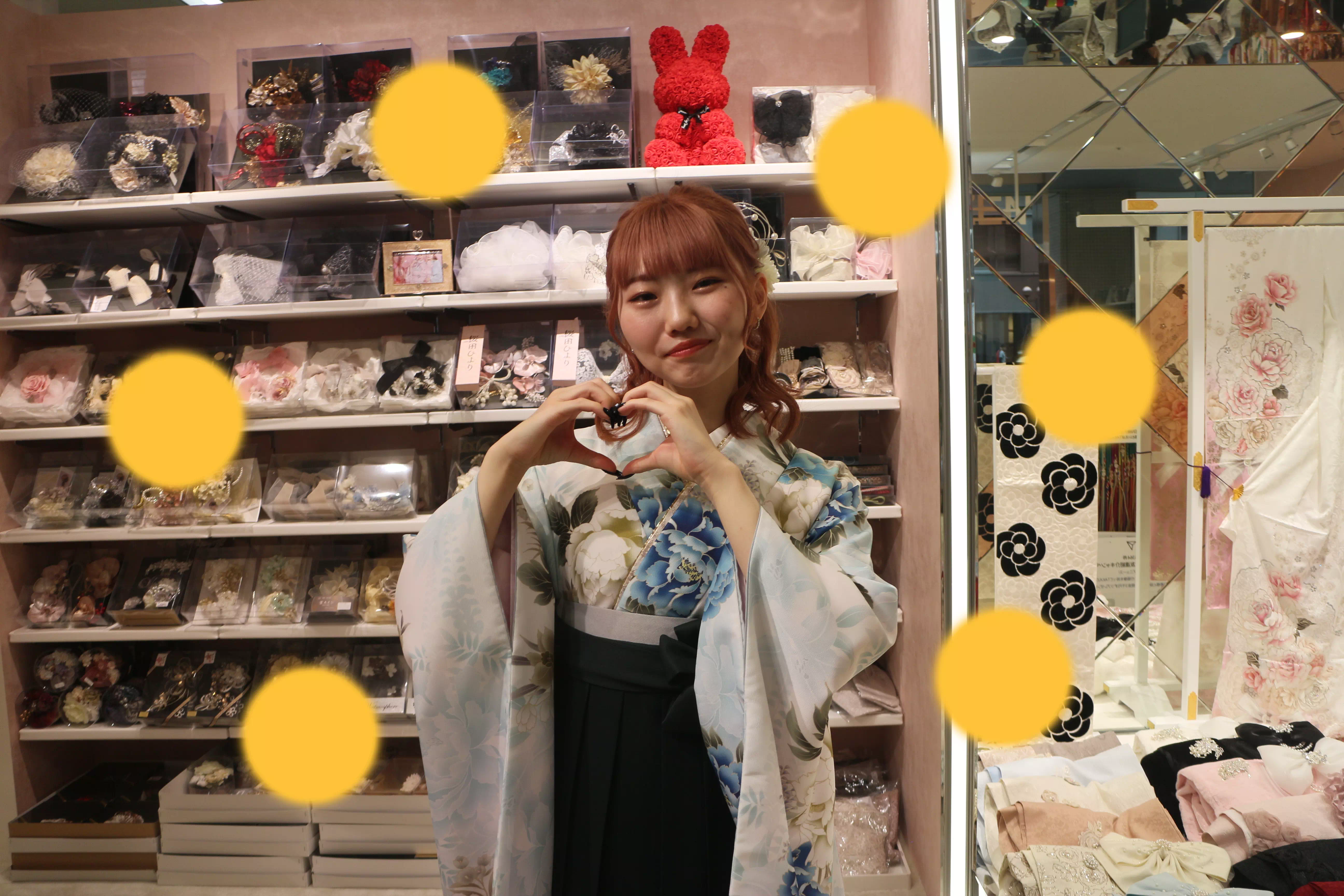 TAKAZEN神戸店　前撮り撮影会　イマドキ　カワイイ　コディネート　振袖　レンタル　袴　