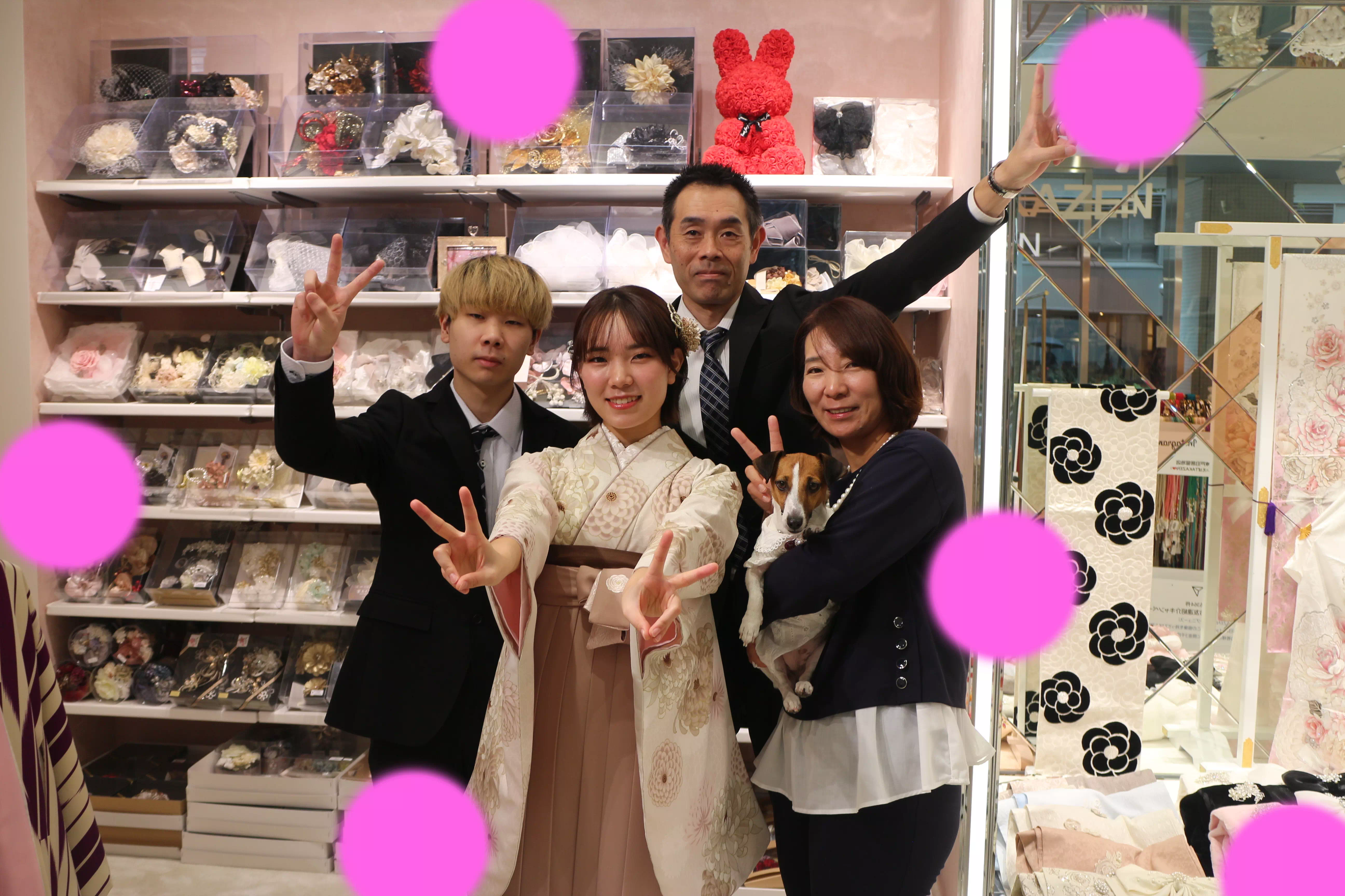 TAKAZEN神戸店　前撮り撮影会　イマドキ　カワイイ　コディネート　振袖　レンタル　袴　