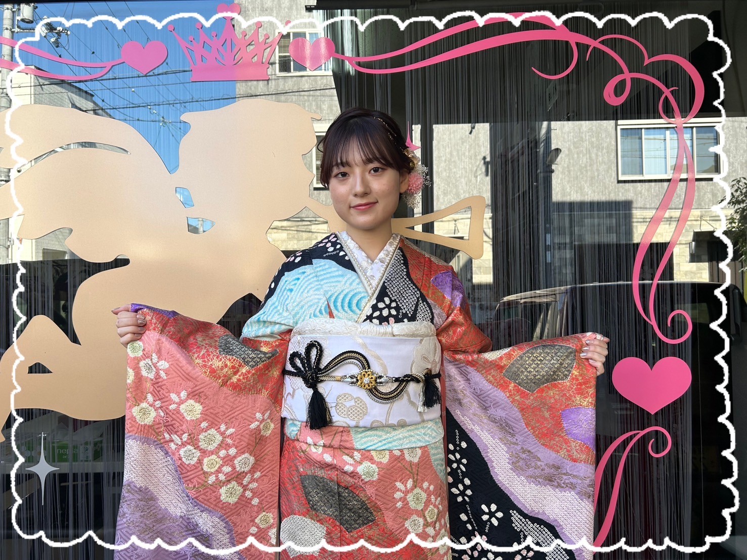 前撮り　撮影会　振袖　レンタル　奈良　きれい　かわいい　くすみ　ガーリー　古典　イマドキ