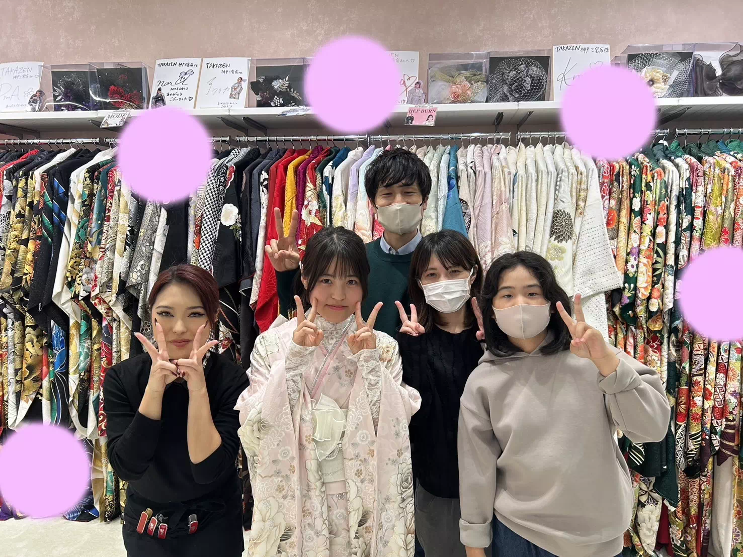 TAKAZEN神戸店　前撮り撮影会　イマドキ　カワイイ　コディネート　振袖　レンタル　袴　