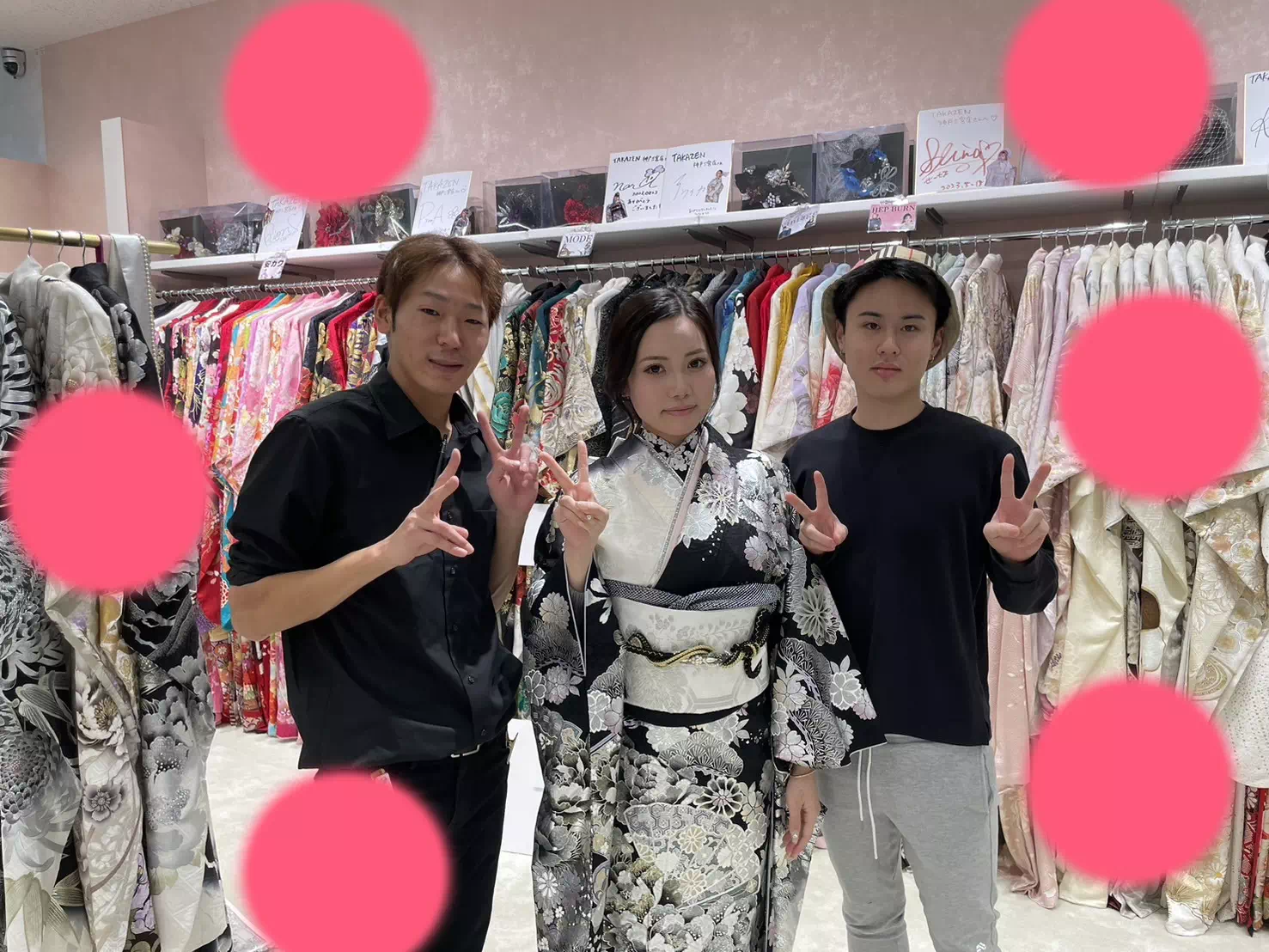 TAKAZEN神戸店　前撮り撮影会　イマドキ　カワイイ　コディネート　振袖　レンタル　袴　