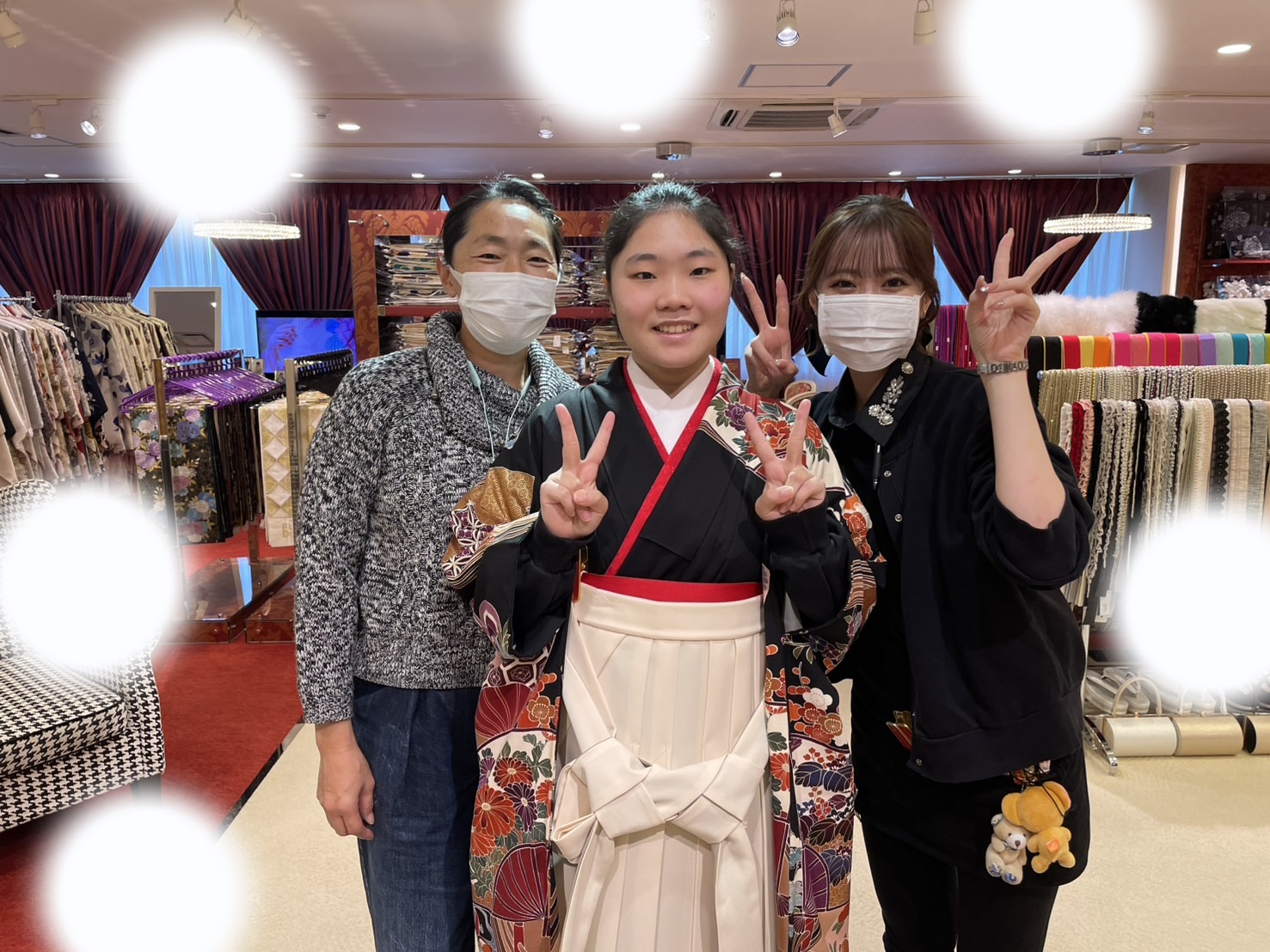成人式　卒業式　TAKAZEN 袴レンタル　2024　無地振袖