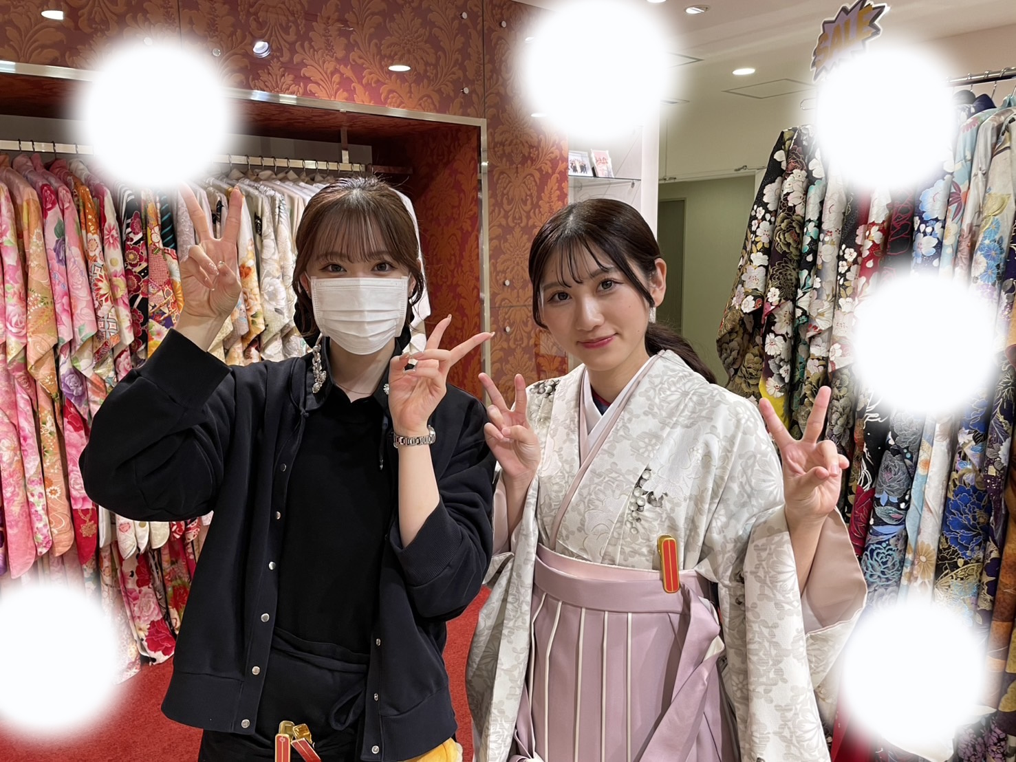 成人式　前撮り　梅田　袴　くすみカラー　かわいい　イマドキ　淡色　古典　タカゼン　撮影