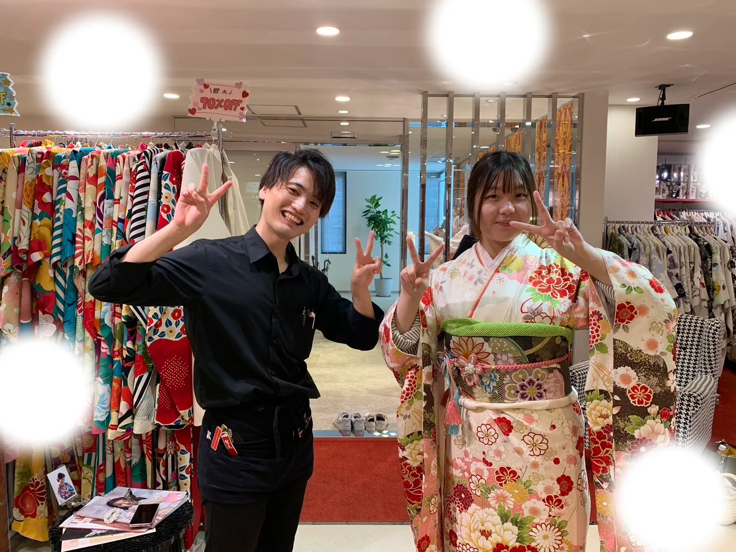 成人式　前撮り　梅田　袴　くすみカラー　かわいい　イマドキ　淡色　古典　タカゼン　撮影