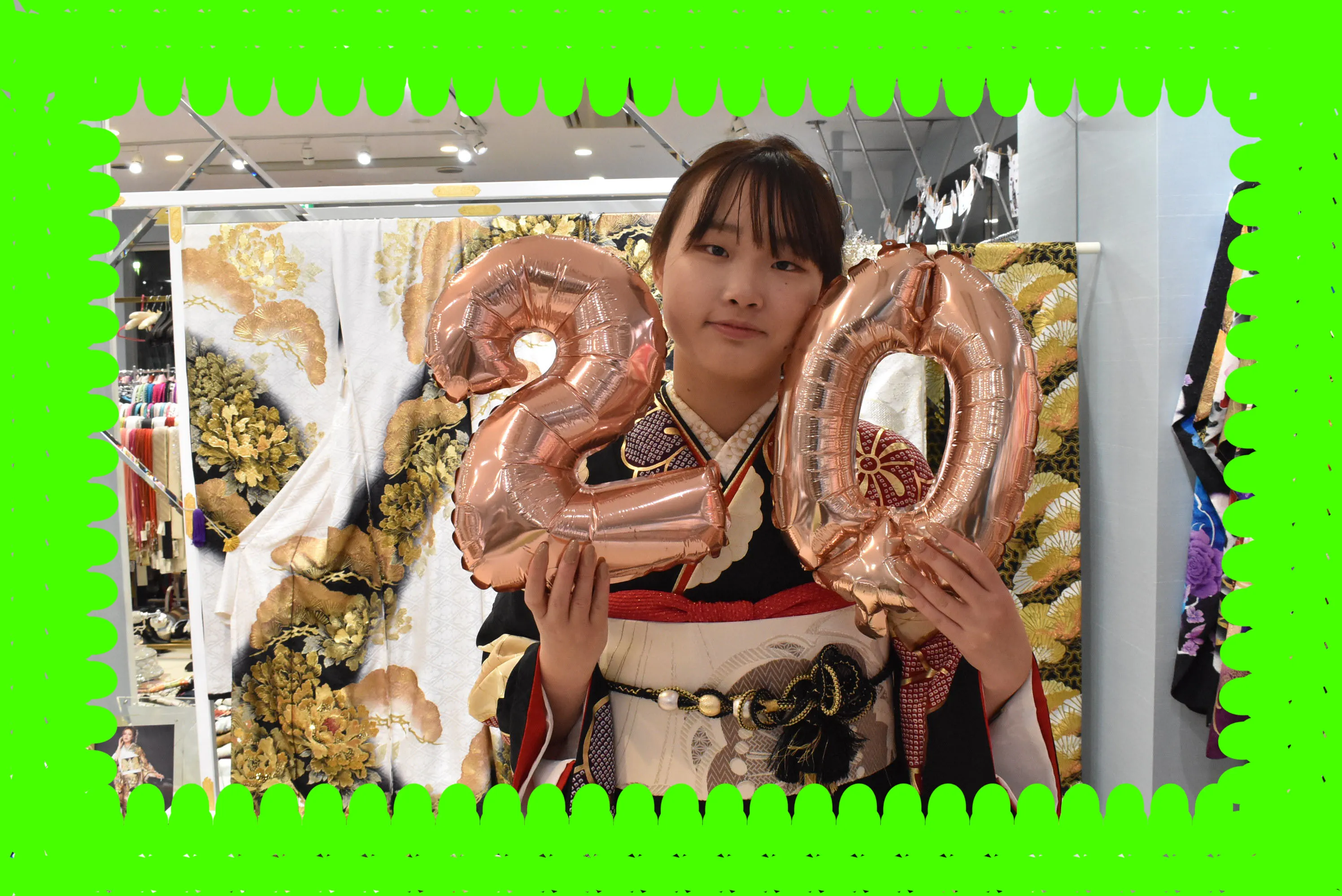 振袖　撮影のみ　古典　黒　綺麗　カワイイ