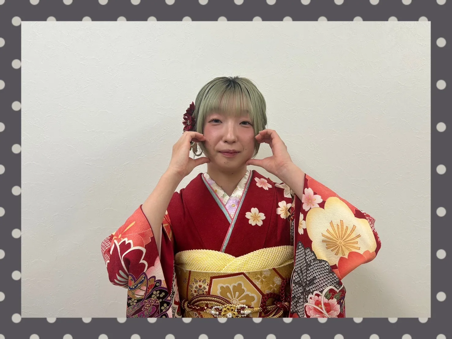成人式　振袖　前撮り撮影会　奈良　可愛い　正統派古典　大柄　綺麗　昔ながら