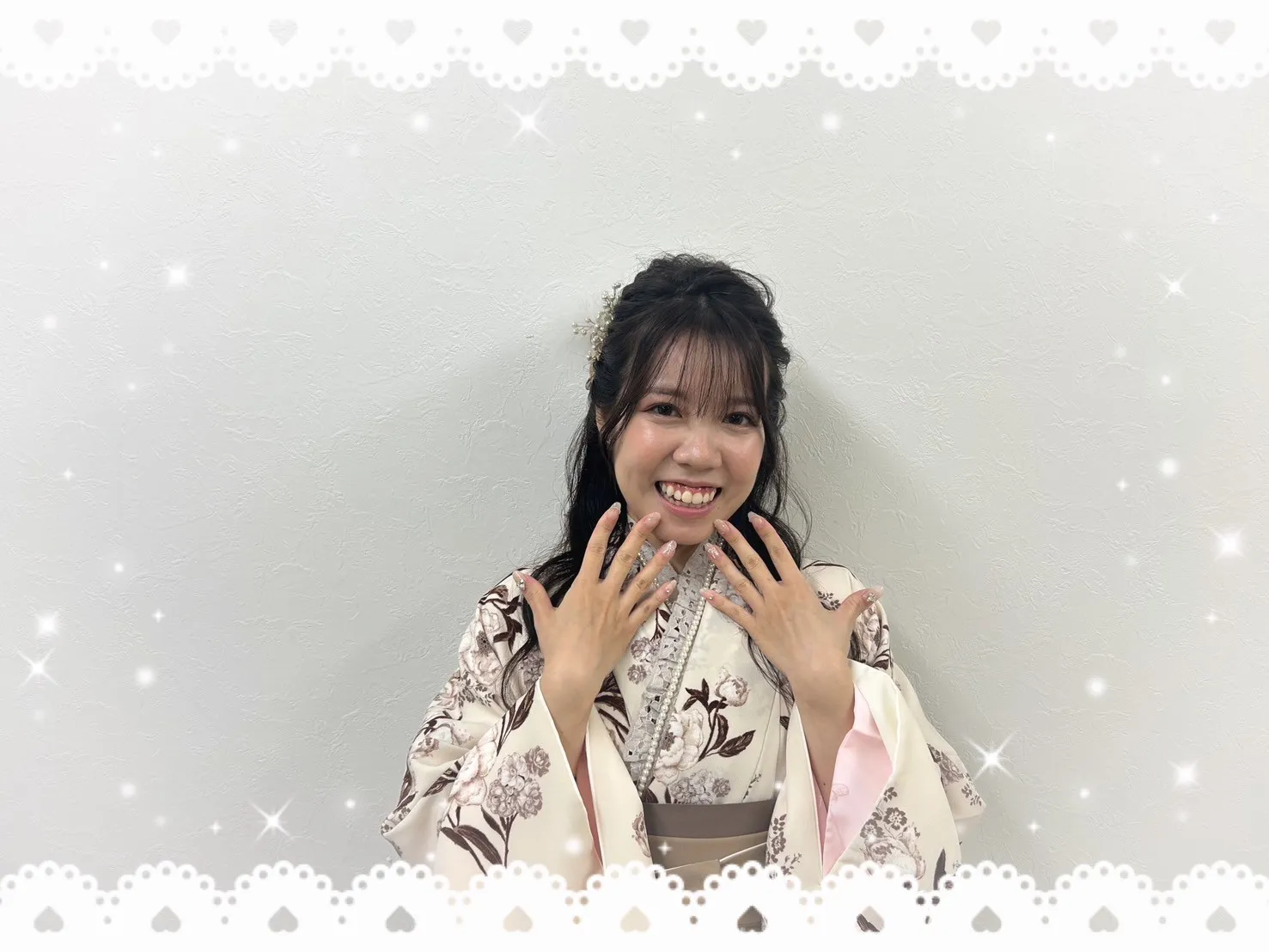 卒業式　袴　前撮り撮影会　可愛い　くすみカラー　ブラウン　イマドキ　レース