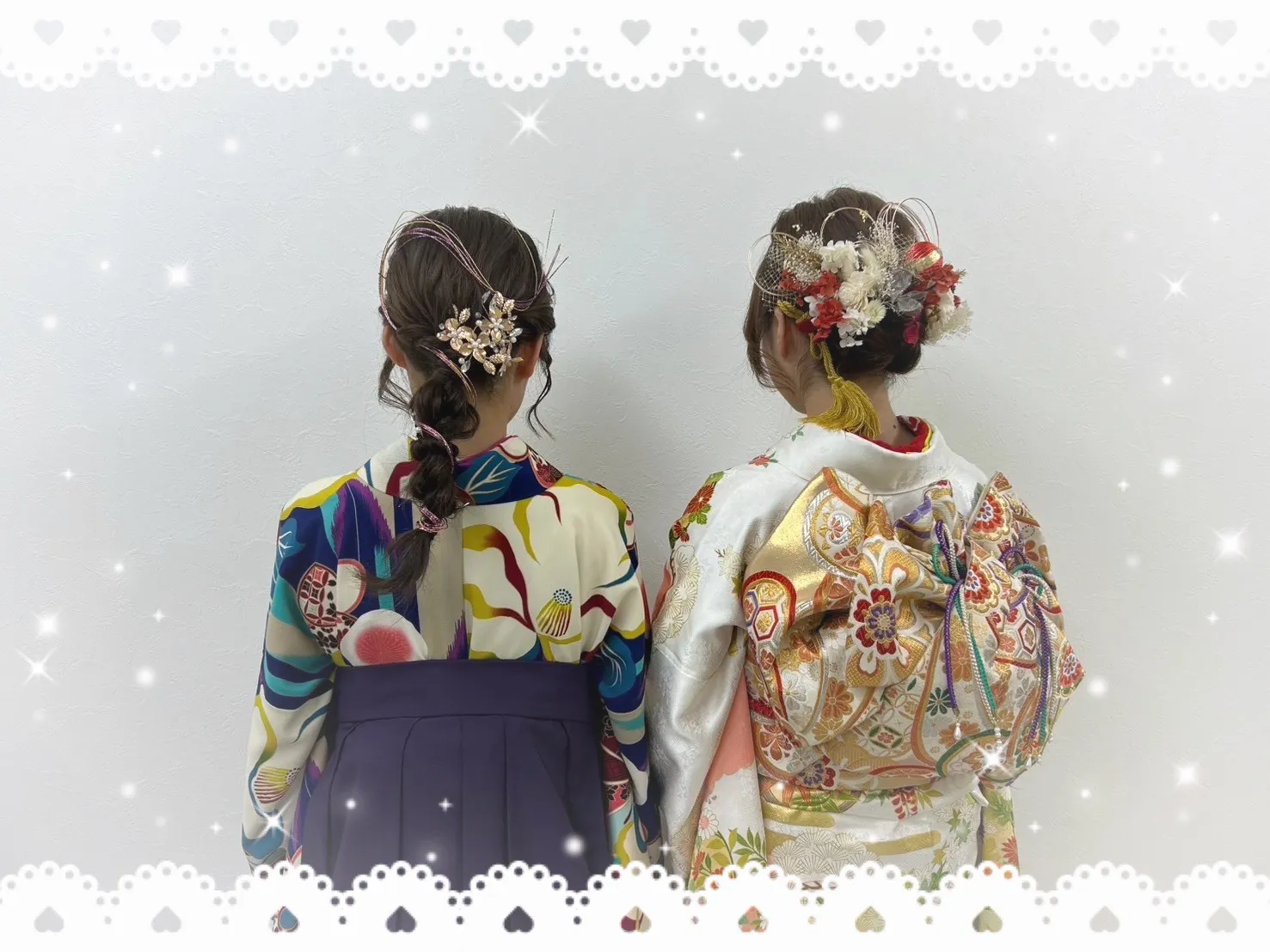 成人式　振袖　前撮り撮影会　姉妹様　可愛い　袴　卒業式　綺麗　オシャレ　華やか　色とりどり