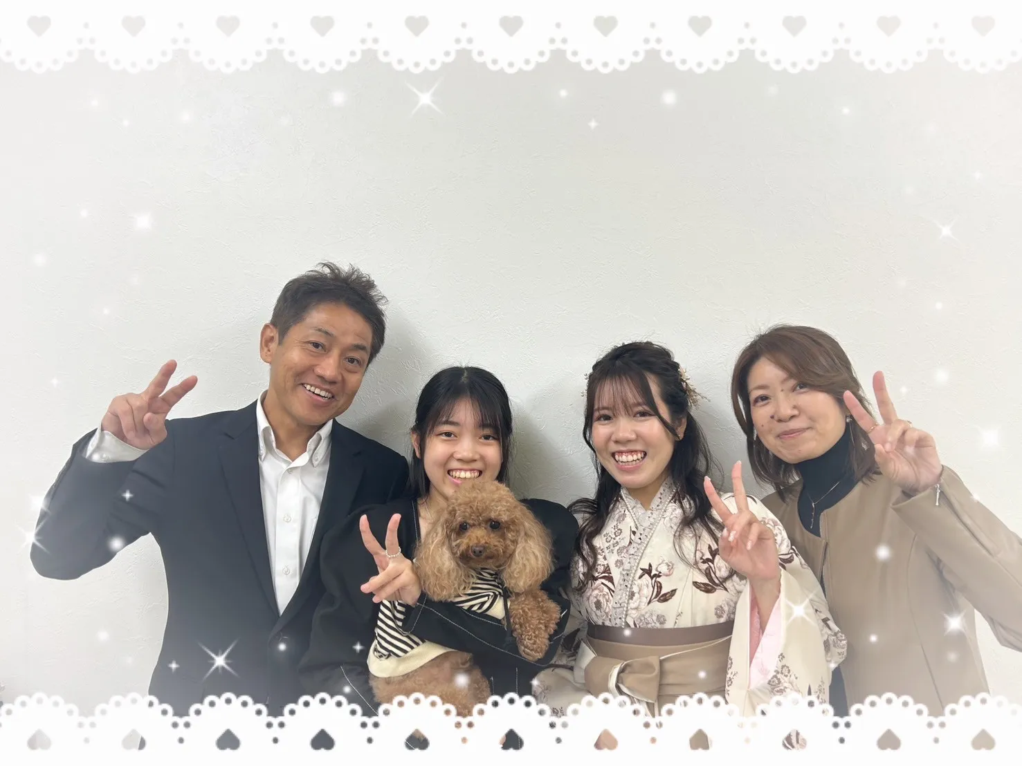 卒業式　袴　前撮り撮影会　可愛い　くすみカラー　ブラウン　イマドキ　レース
