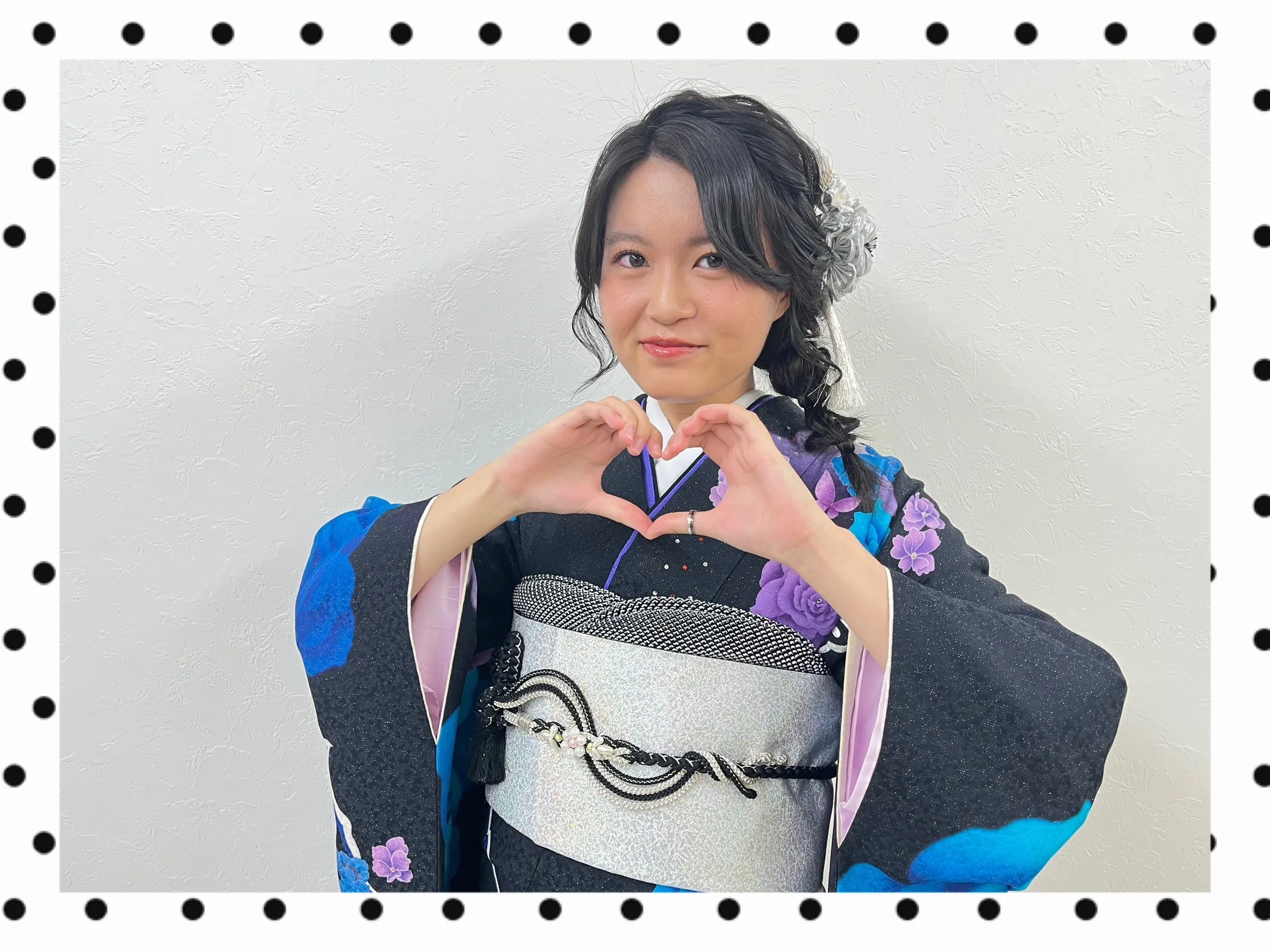 成人式　振袖　前撮り撮影会　黒　安い　可愛い　青　バラ