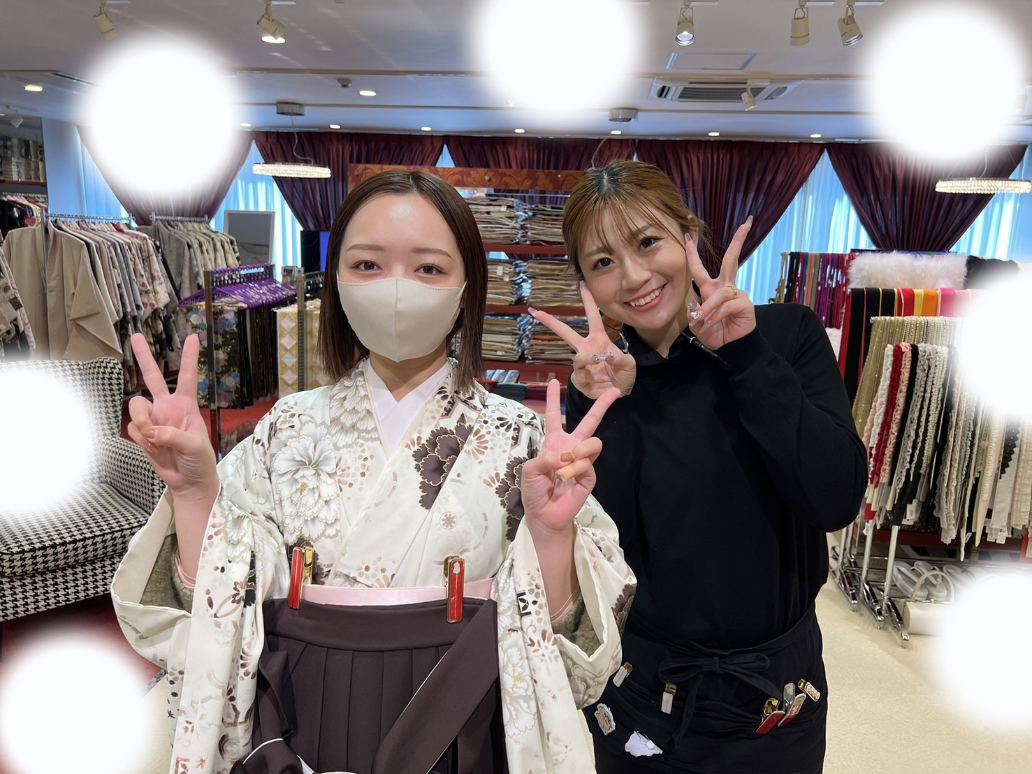 成人式　前撮り　梅田　袴　くすみカラー　かわいい　イマドキ　淡色　古典　タカゼン　撮影
