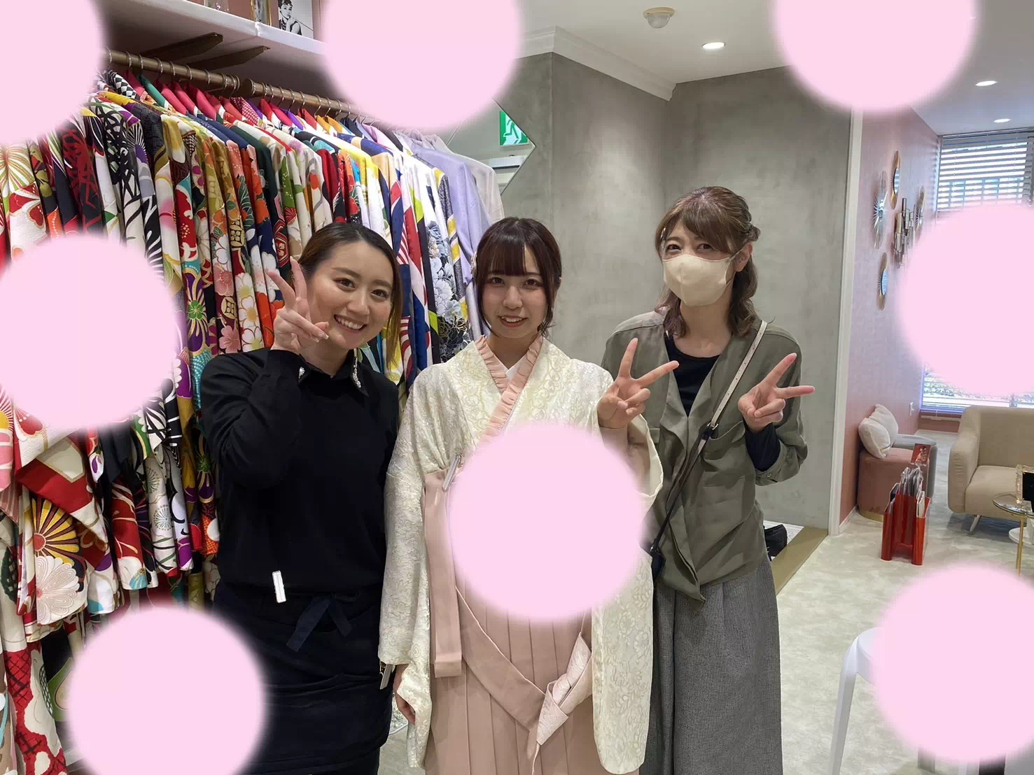 TAKAZEN姫路店　姫路市　成人式　卒業式　袴　振袖　イマドキ袴　ピンク　ガーリー　かわいい　イマドキ