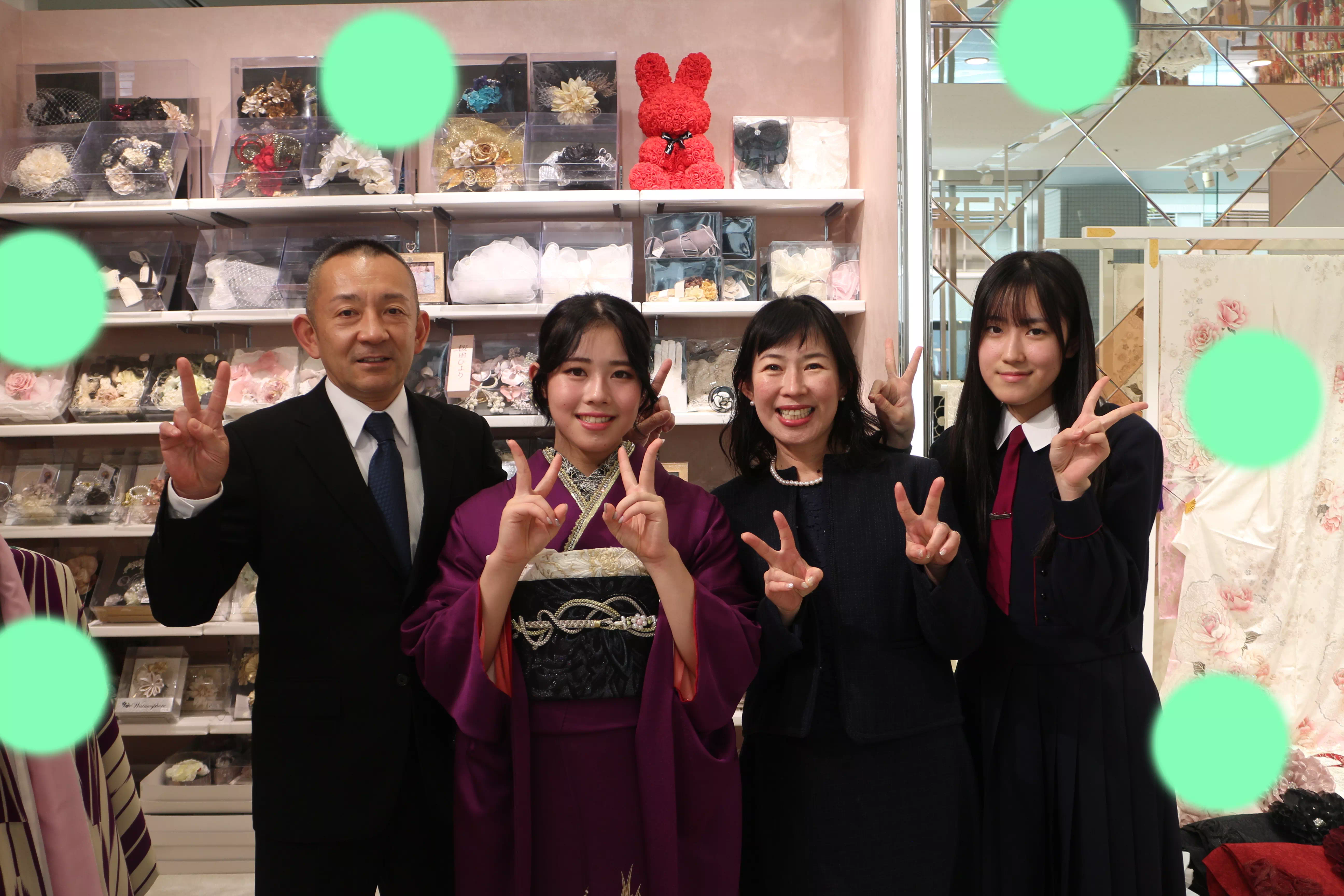 TAKAZEN神戸店　前撮り撮影会　イマドキ　カワイイ　コディネート　振袖　レンタル　袴　