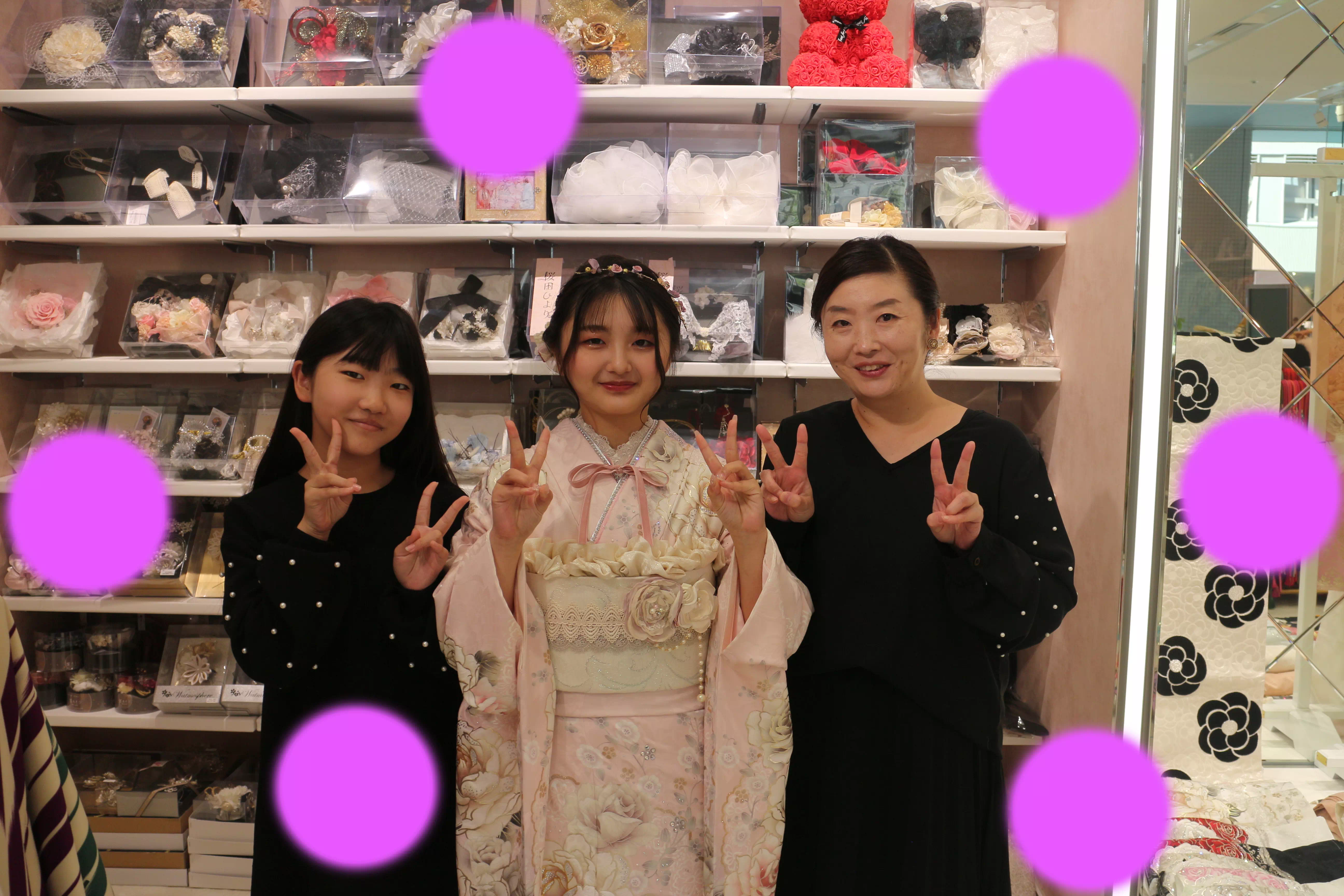TAKAZEN神戸店　前撮り撮影会　イマドキ　カワイイ　コディネート　振袖　レンタル　袴　