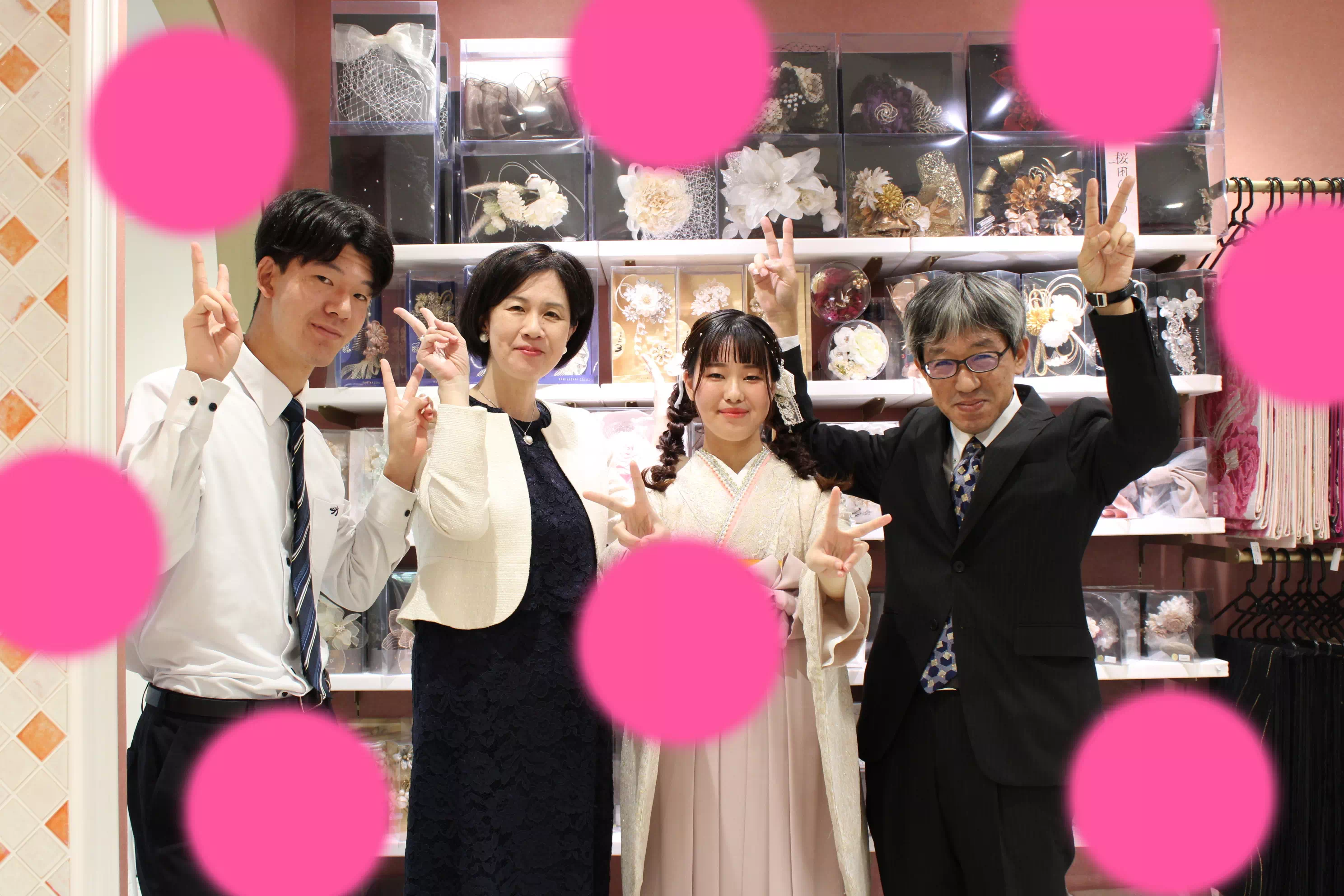 TAKAZEN姫路店　姫路市　成人式　卒業式　袴　振袖　イマドキ袴　ピンク　ガーリー　かわいい　イマドキ