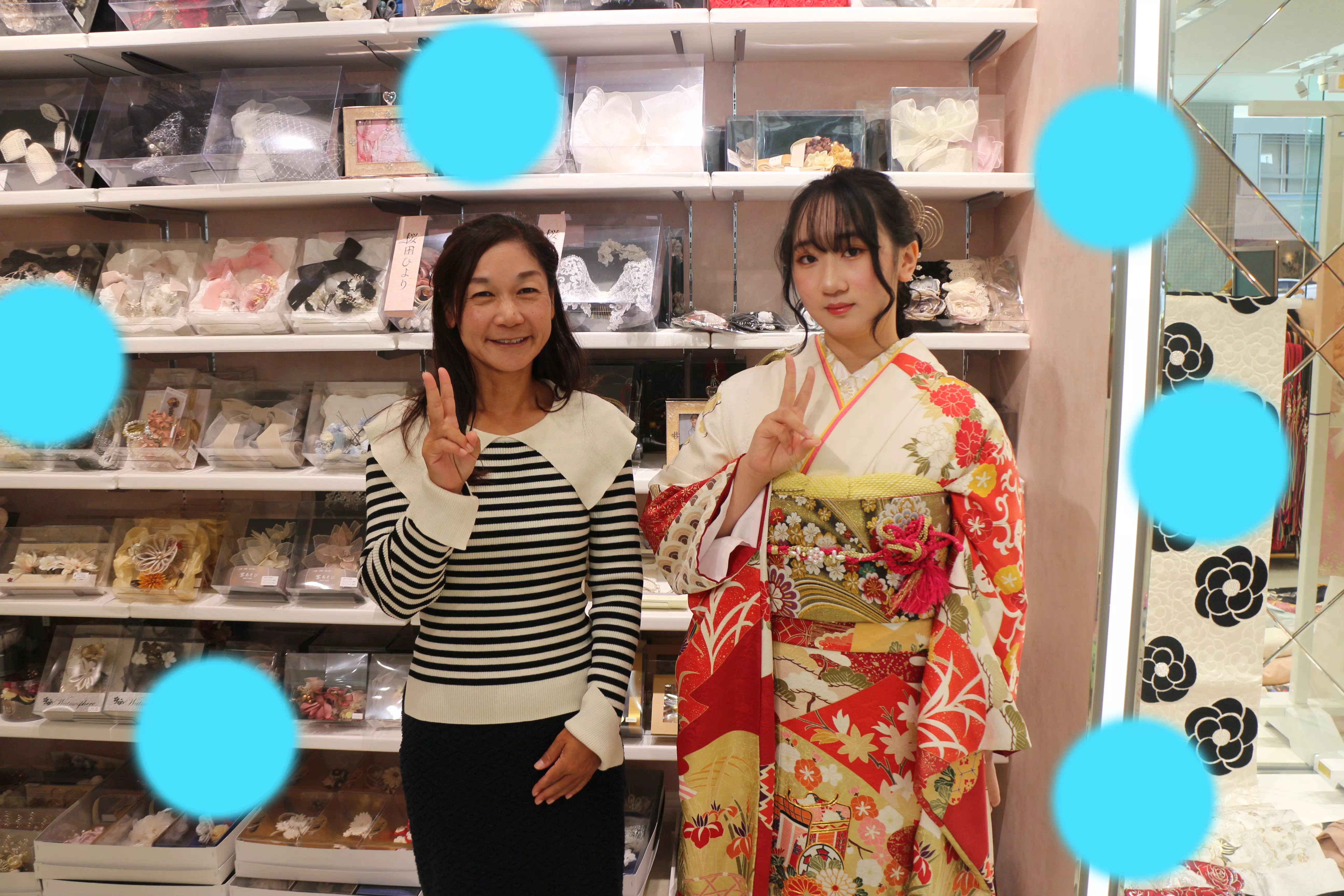 TAKAZEN神戸店　前撮り撮影会　イマドキ　カワイイ　コディネート　振袖　レンタル　袴　