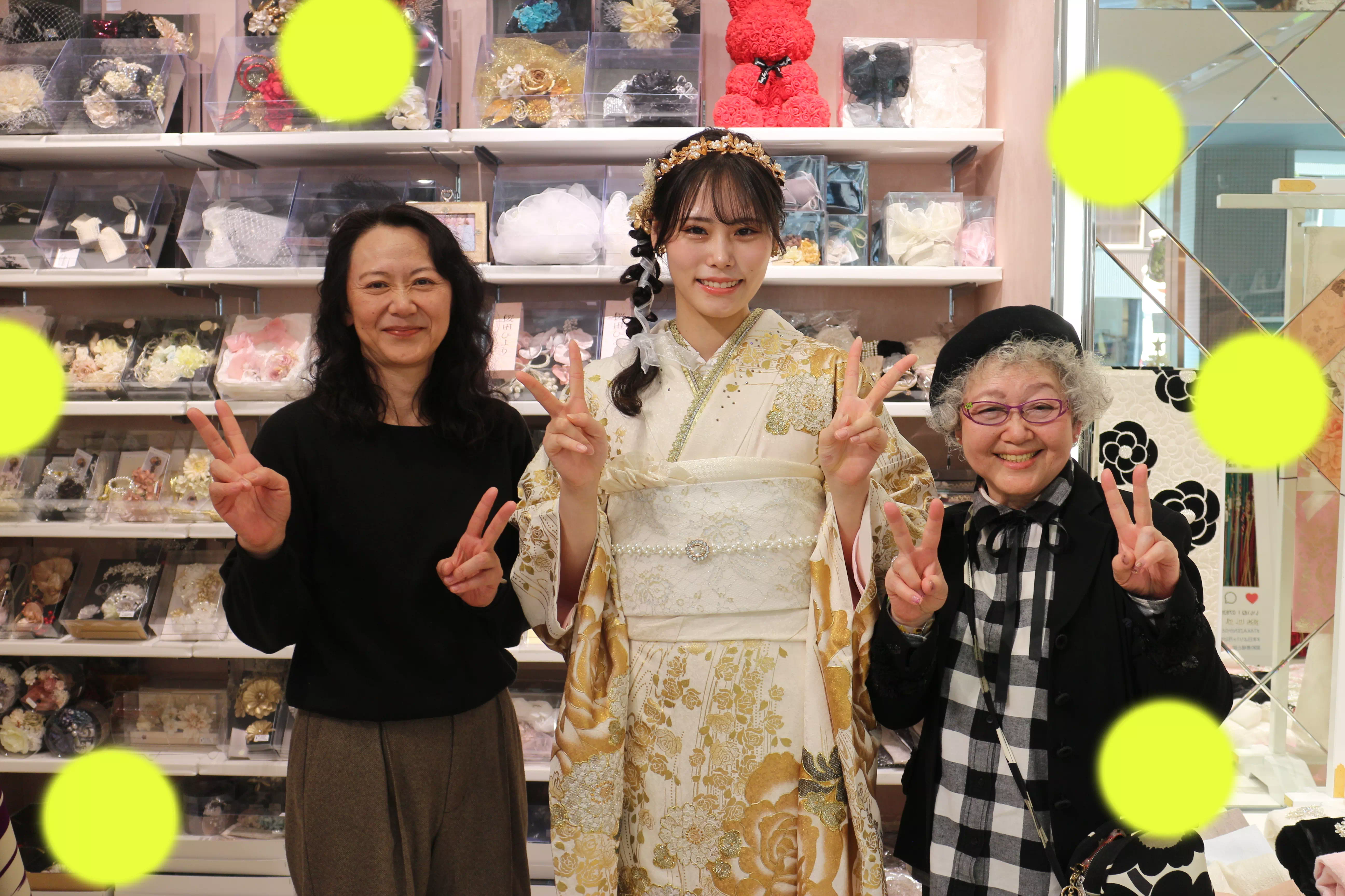 TAKAZEN神戸店　前撮り撮影会　イマドキ　カワイイ　コディネート　振袖　レンタル　袴　
