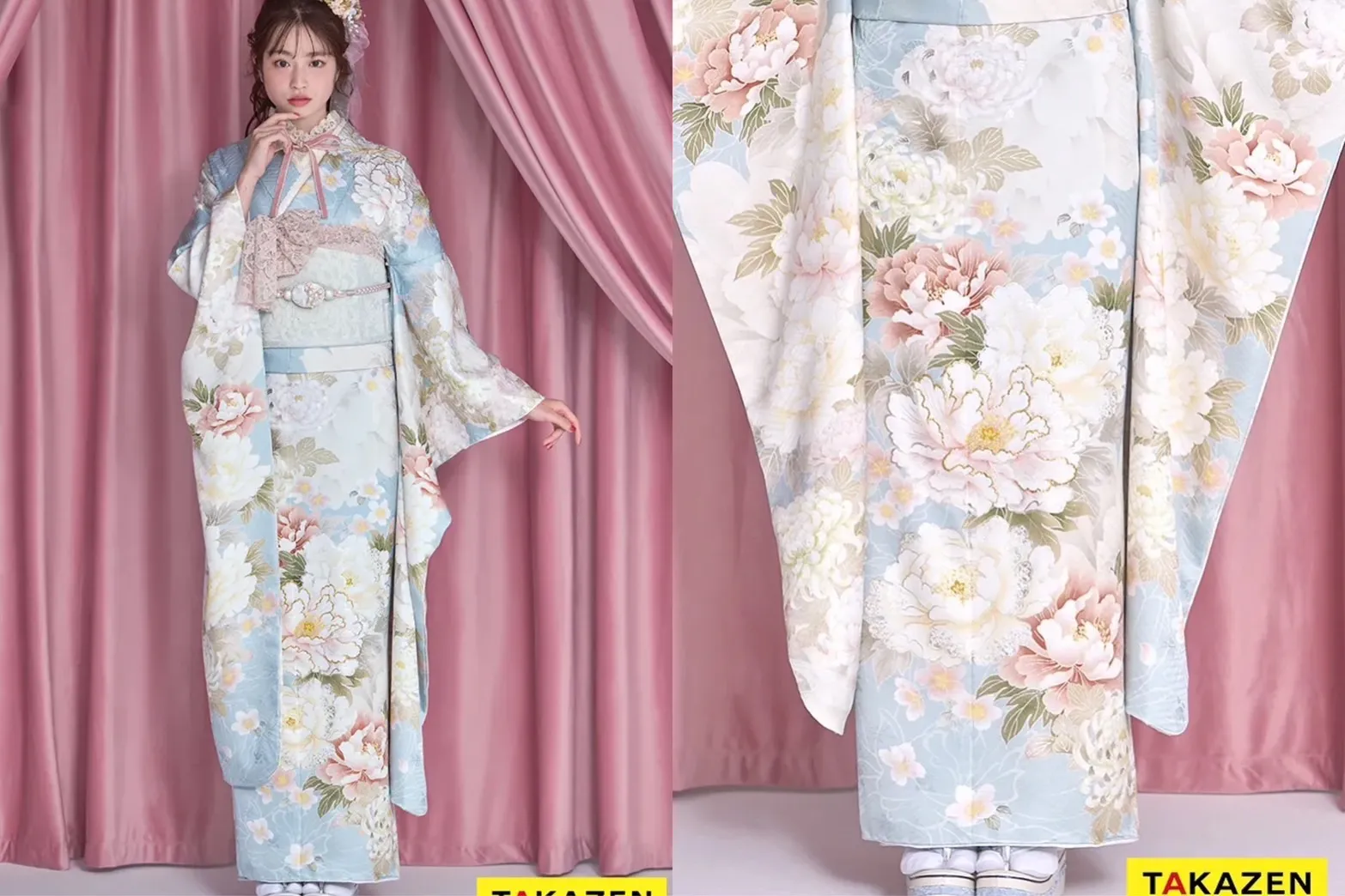 くすみ　くすみブルー　振袖移動