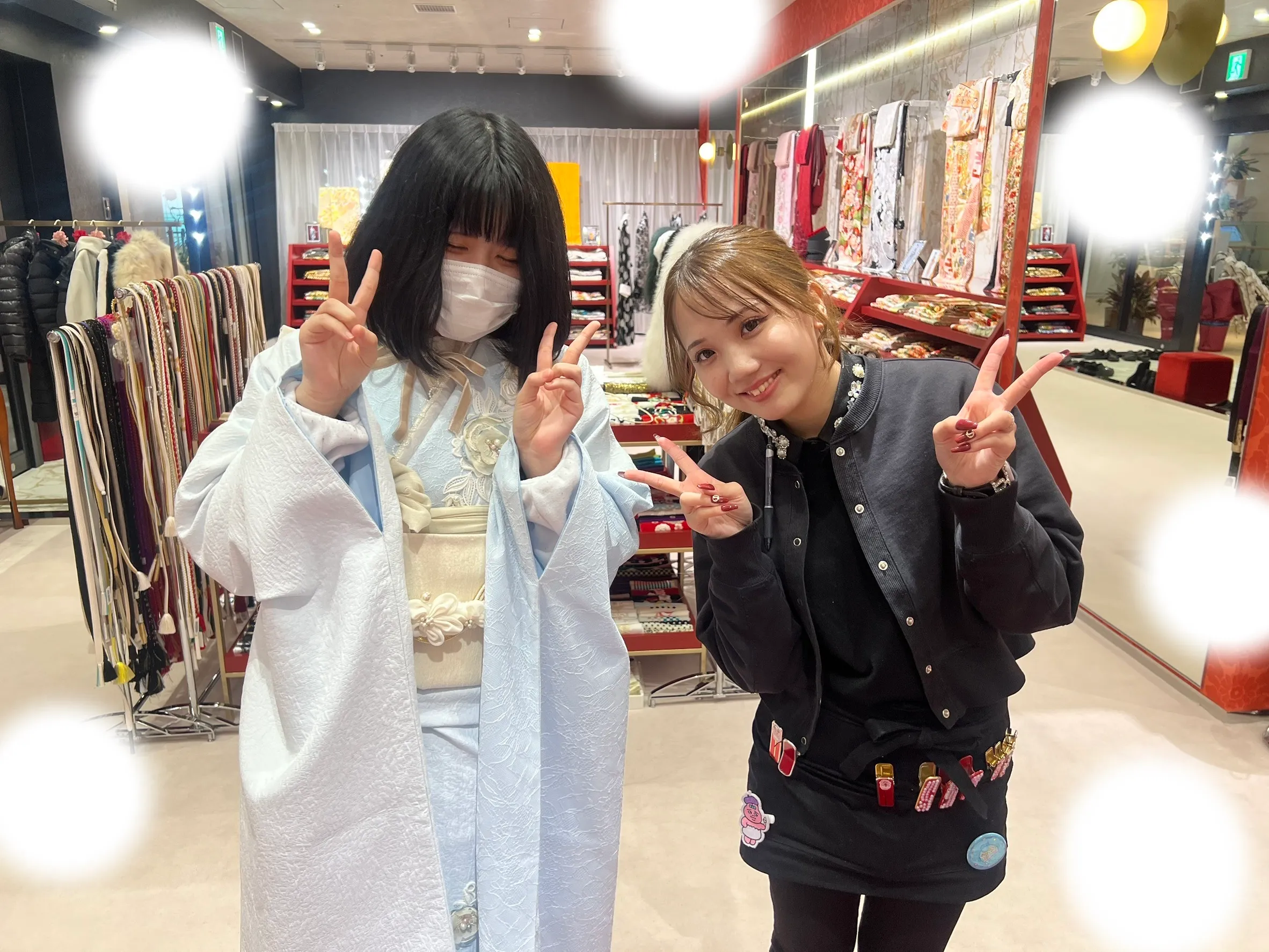 成人式　振袖　梅田　写真プラン　ミニョン　ヘップバーン　水色