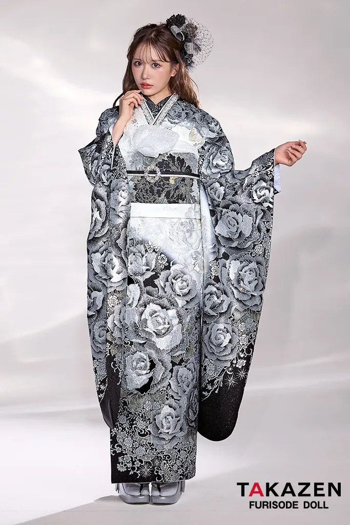 振袖　レンタル　TAKAZEN　橿原　モード　キラキラ　ギャル　奈良　前撮り　ゴールド　目立つ　派手　かわいい　かっこいい
