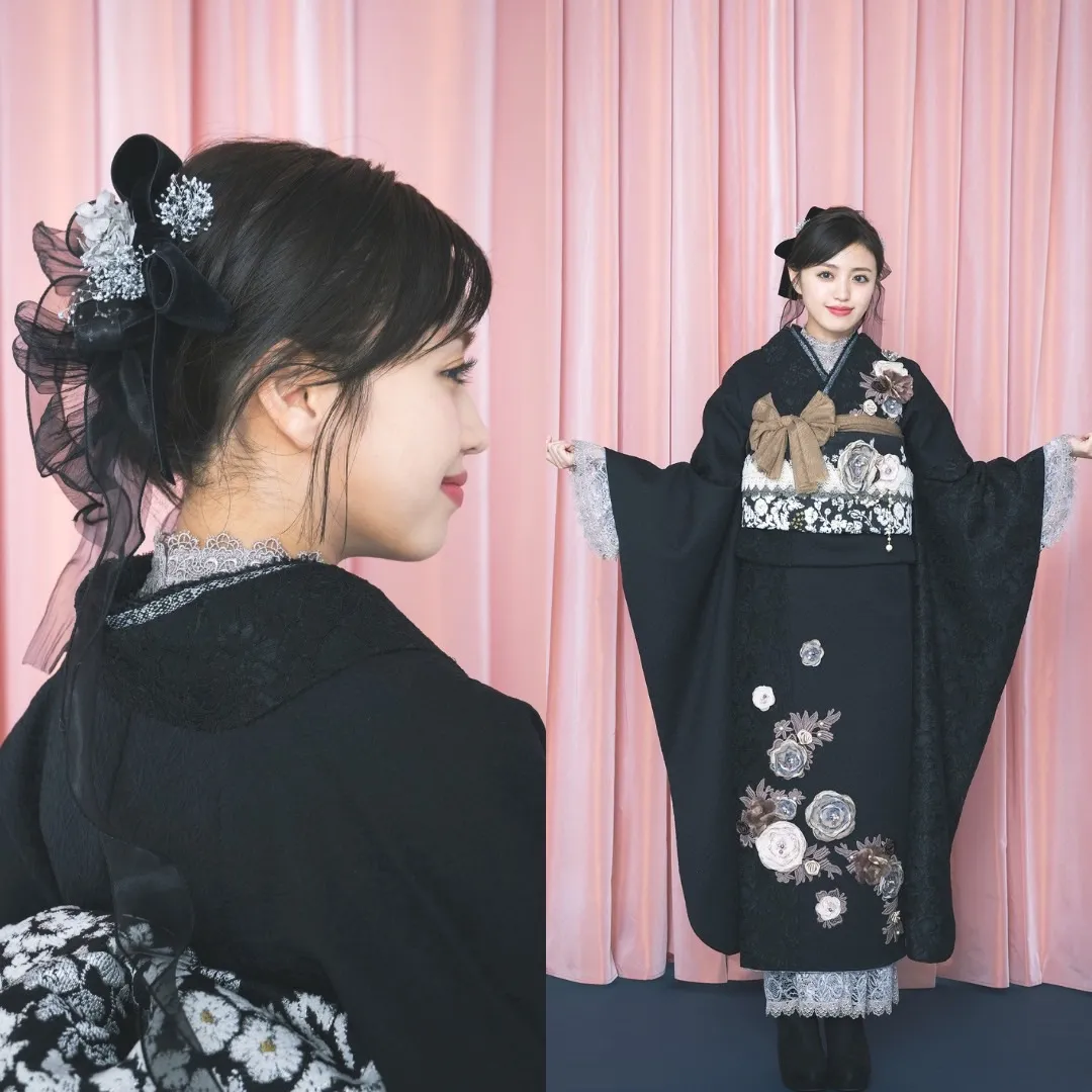 TAKAZEN　タカゼン　ミニョン　成人式振袖　振袖レンタル　新作振袖　立体花　珍しい　可愛い　フレンチガーリー