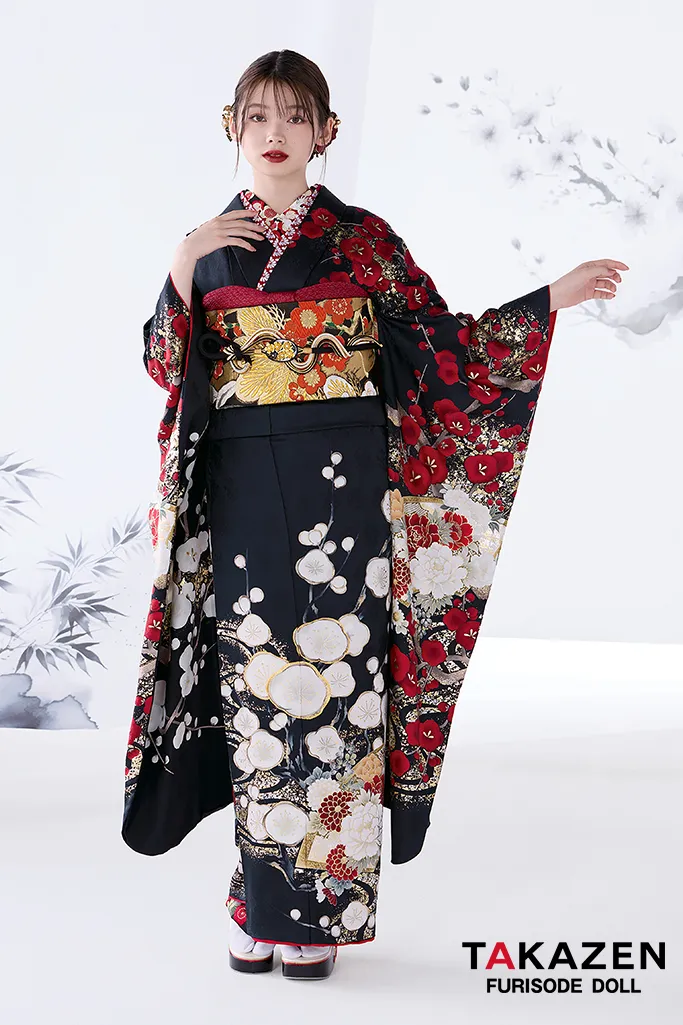 成人式　振袖　奈良　橿原　TAKAZEN　帯　袋帯　アレンジ　かわいい　オシャレ　華やか　飾り紐