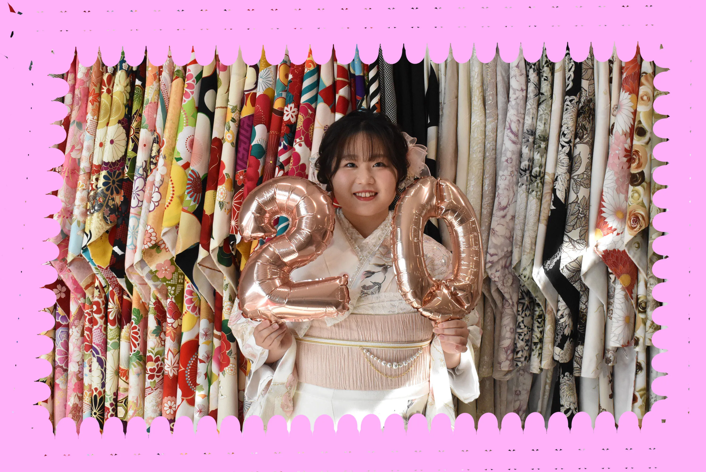 前撮り撮影会　振袖　オリジナル　ピンク　かわいい