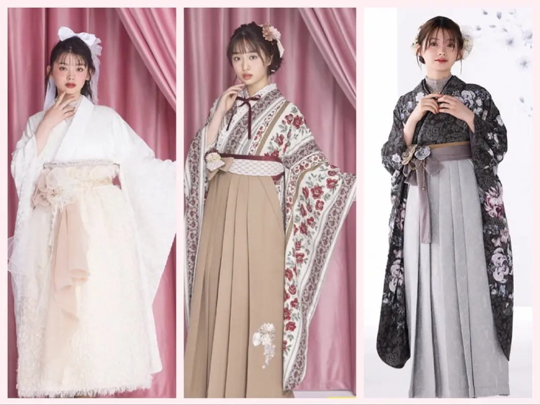 卒業式　袴レンタル　最新作　くすみカラー　ドレス袴