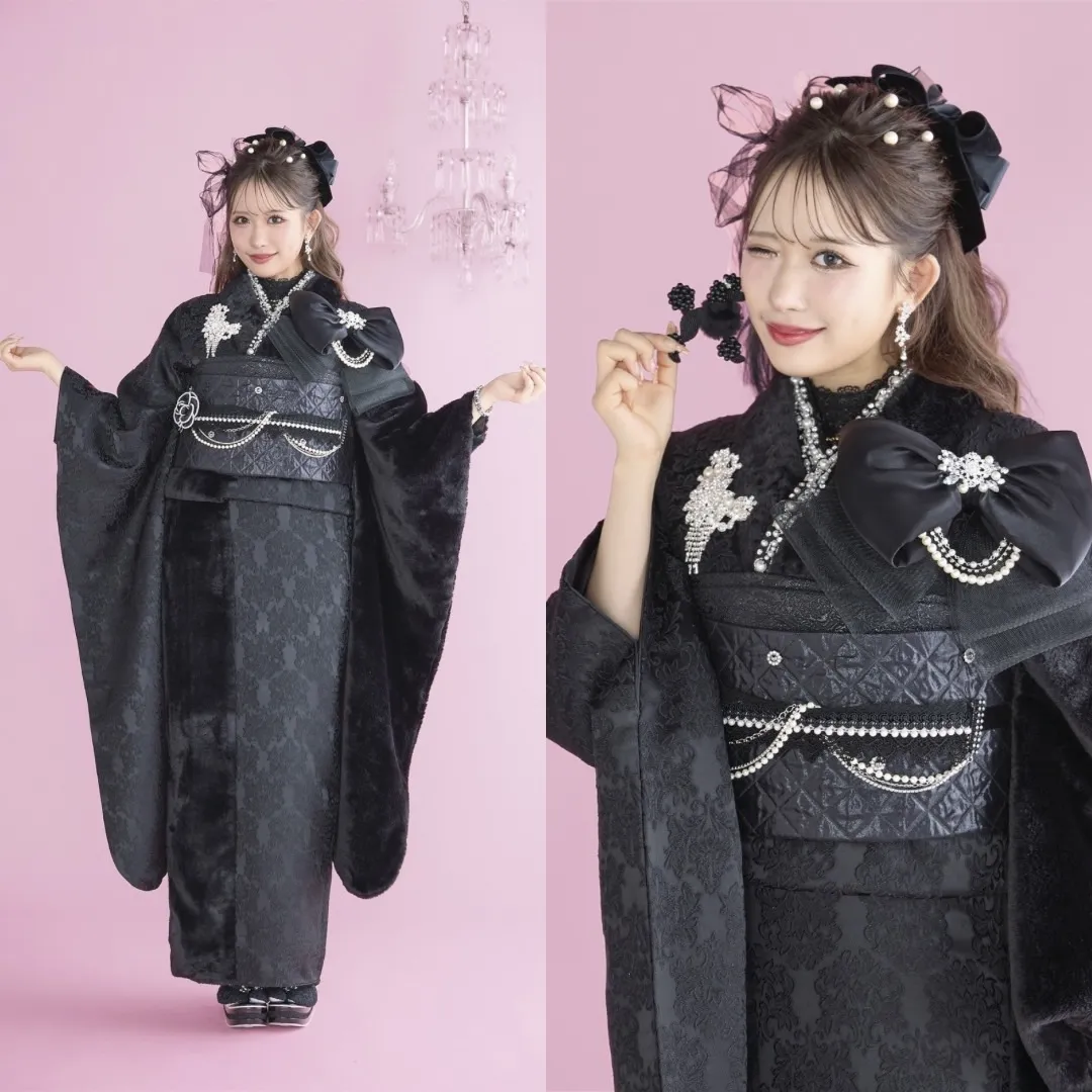 TAKAZEN 　タカゼン　新作振袖　ヘップバーン　ニューシュシュ　ふわふわ　ファー振袖　かわいい　目立つ
