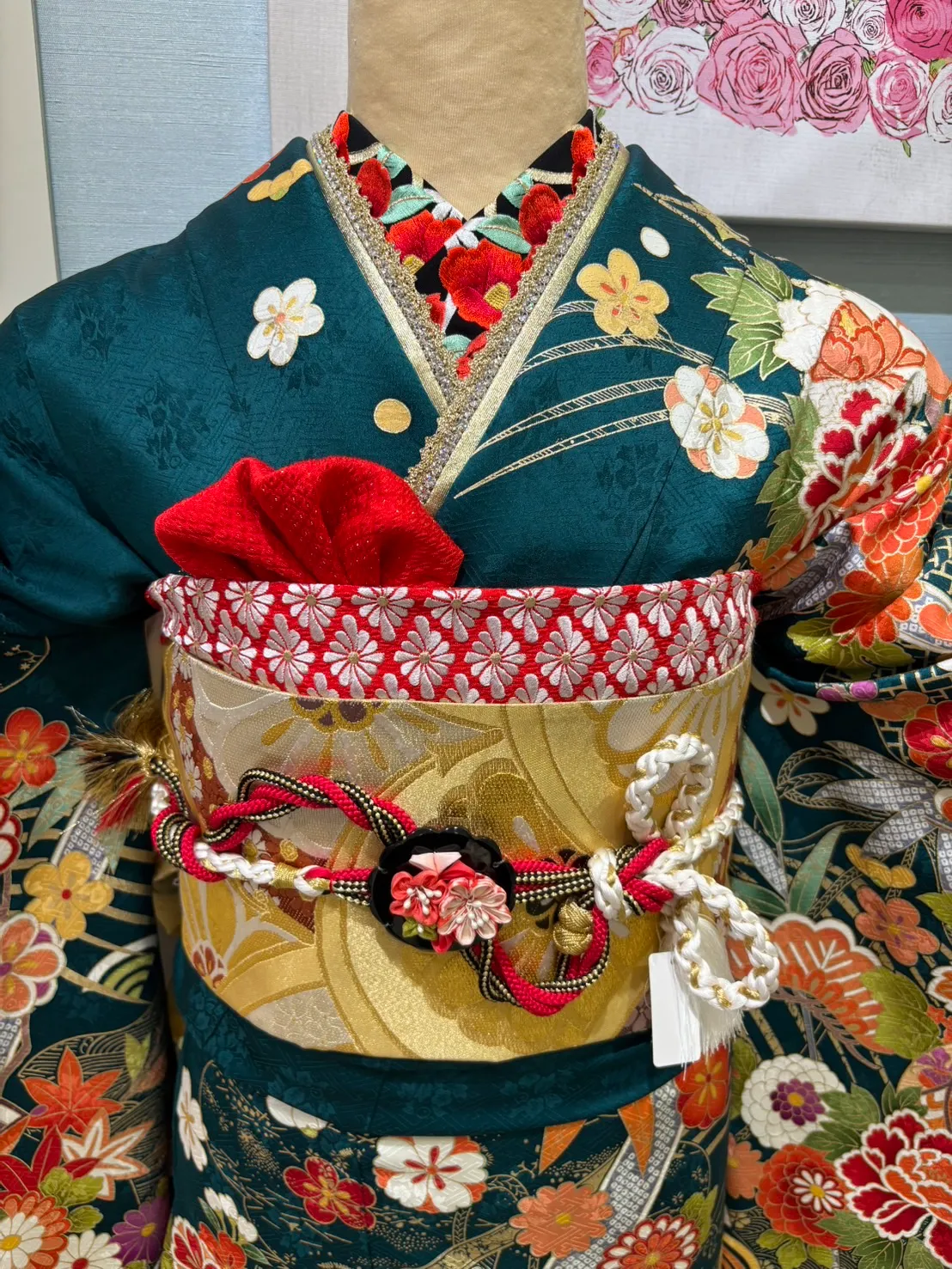 成人式　振袖レンタル　グリーン　緑　定番　王道　かわいい　おしとやか　上品　古典