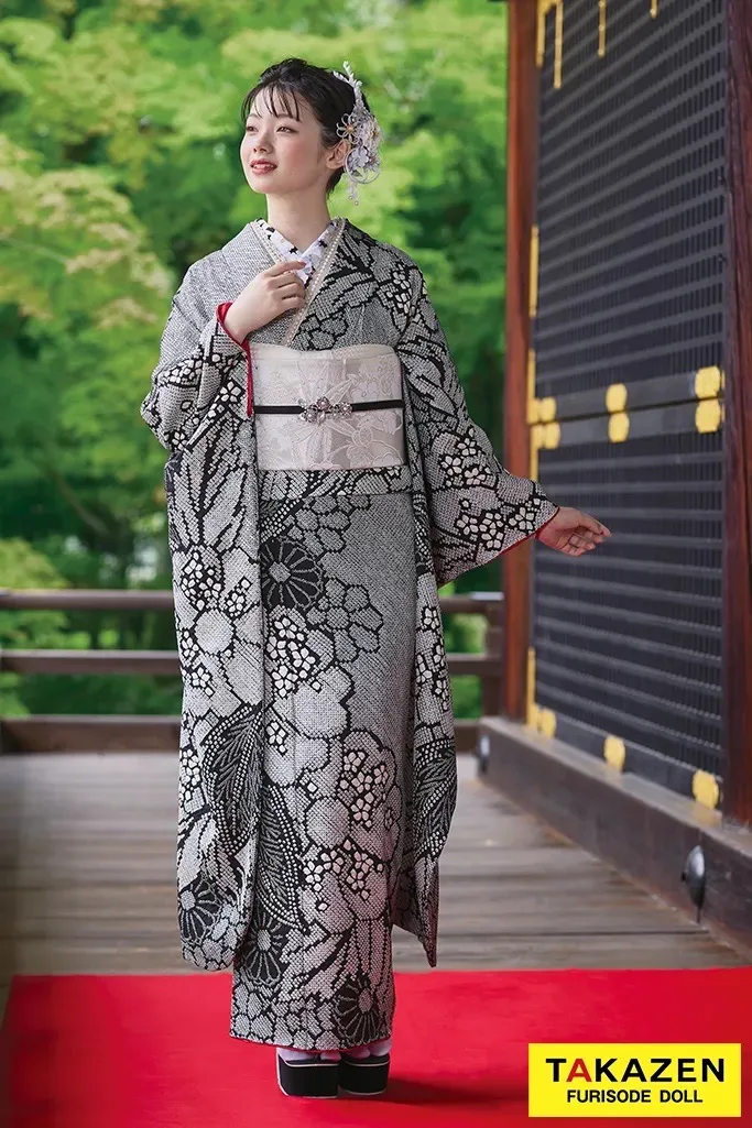 振袖　レンタル　奈良　プレミアム古典　逸品本疋田総絞り　黒　高級振袖　大人っぽい　人とかぶらない　上品　南琴奈
